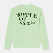 Sweatshirt Sweater Green Mint with Logo Organic Cotton Back