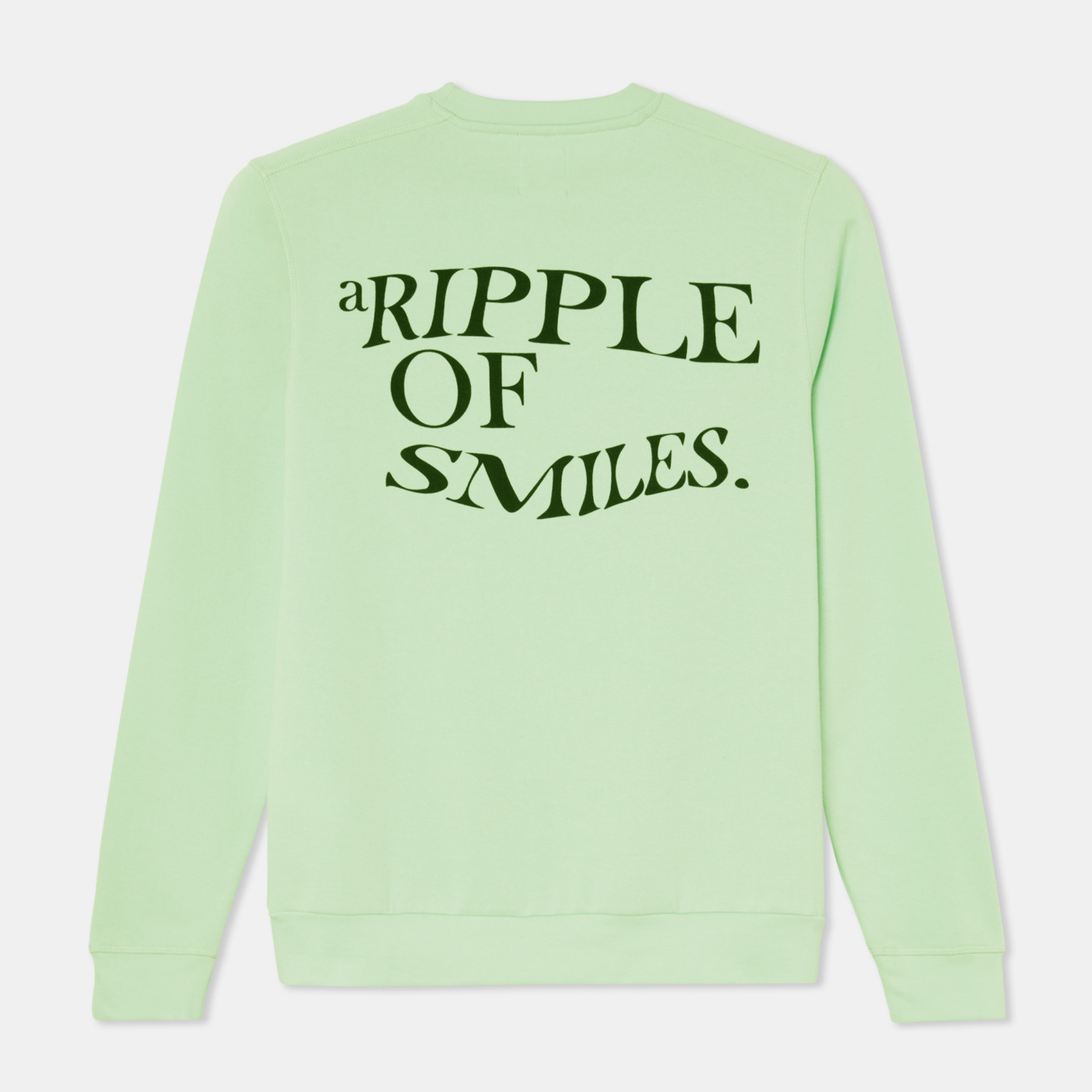Sweatshirt Sweater Green Mint with Logo Organic Cotton Back