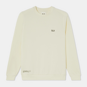 Sweatshirt Sweater Beige with Logo Organic Cotton Front