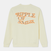 Sweatshirt Sweater Longsleeve Beige with logo Back