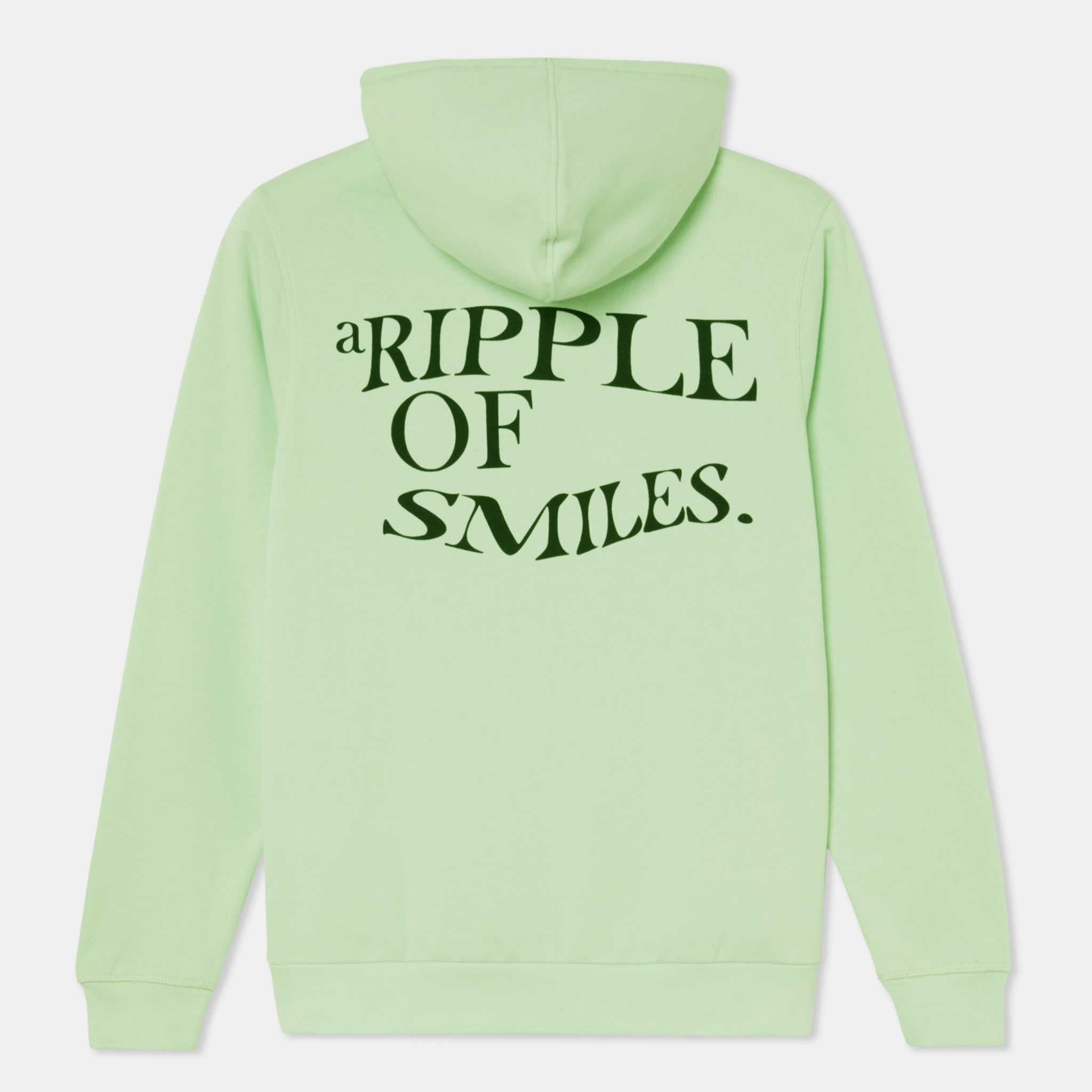 Sweatshirt Hoodie Mint Green with Logo Organic Cotton Back
