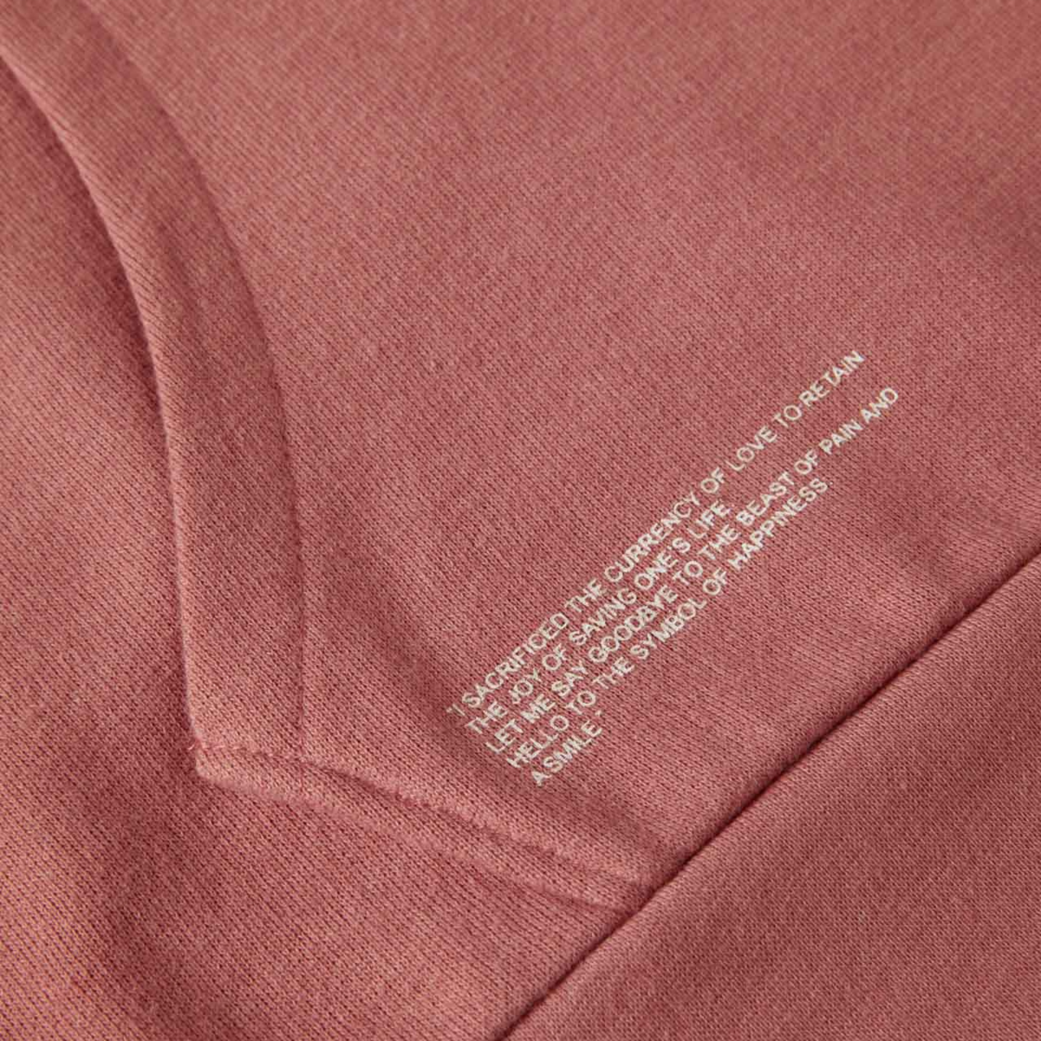 Sweatshirt Hoodie Pink with Logo Organic Cotton Details