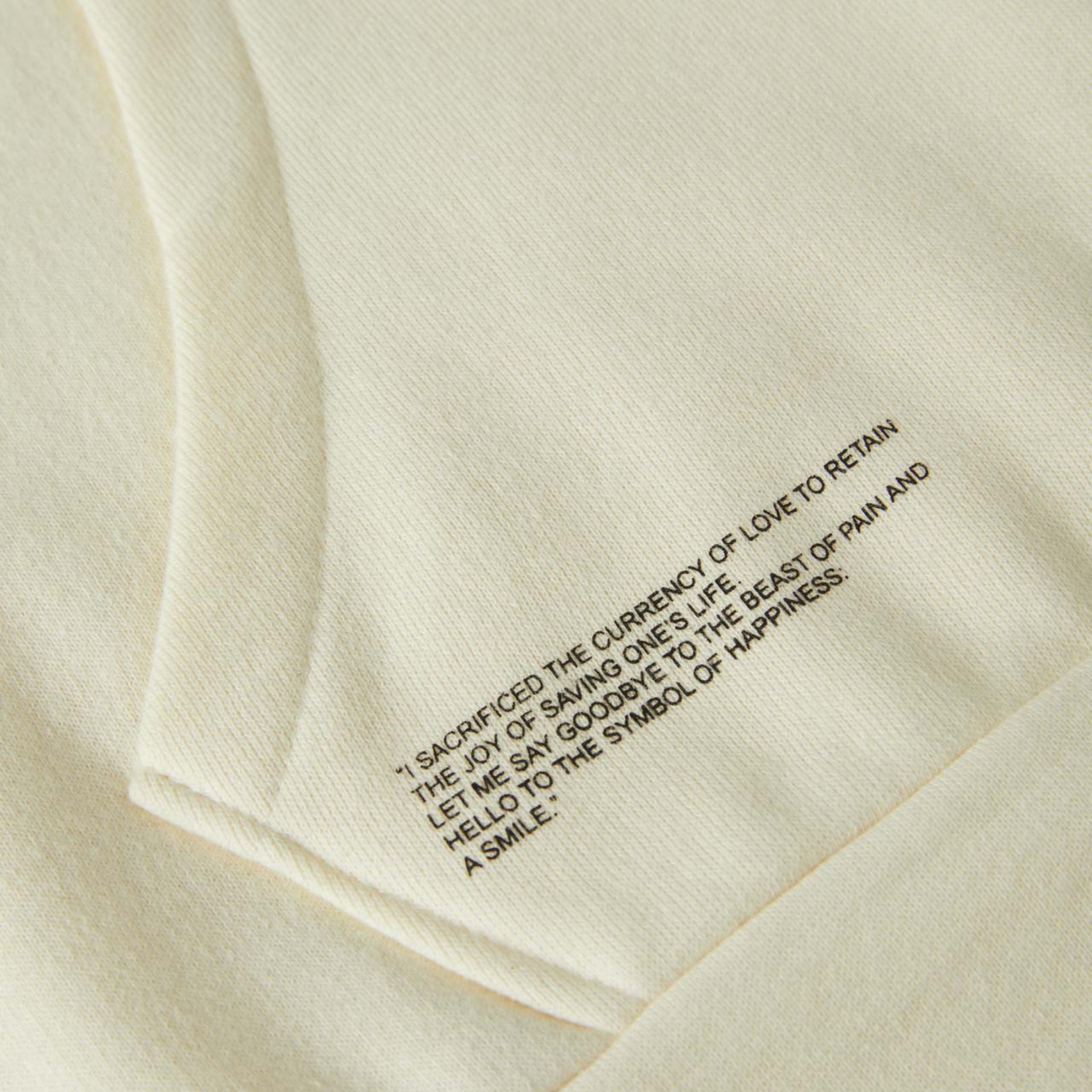 Sweatshirt Hoodie Beige with Logo Organic Cotton Details
