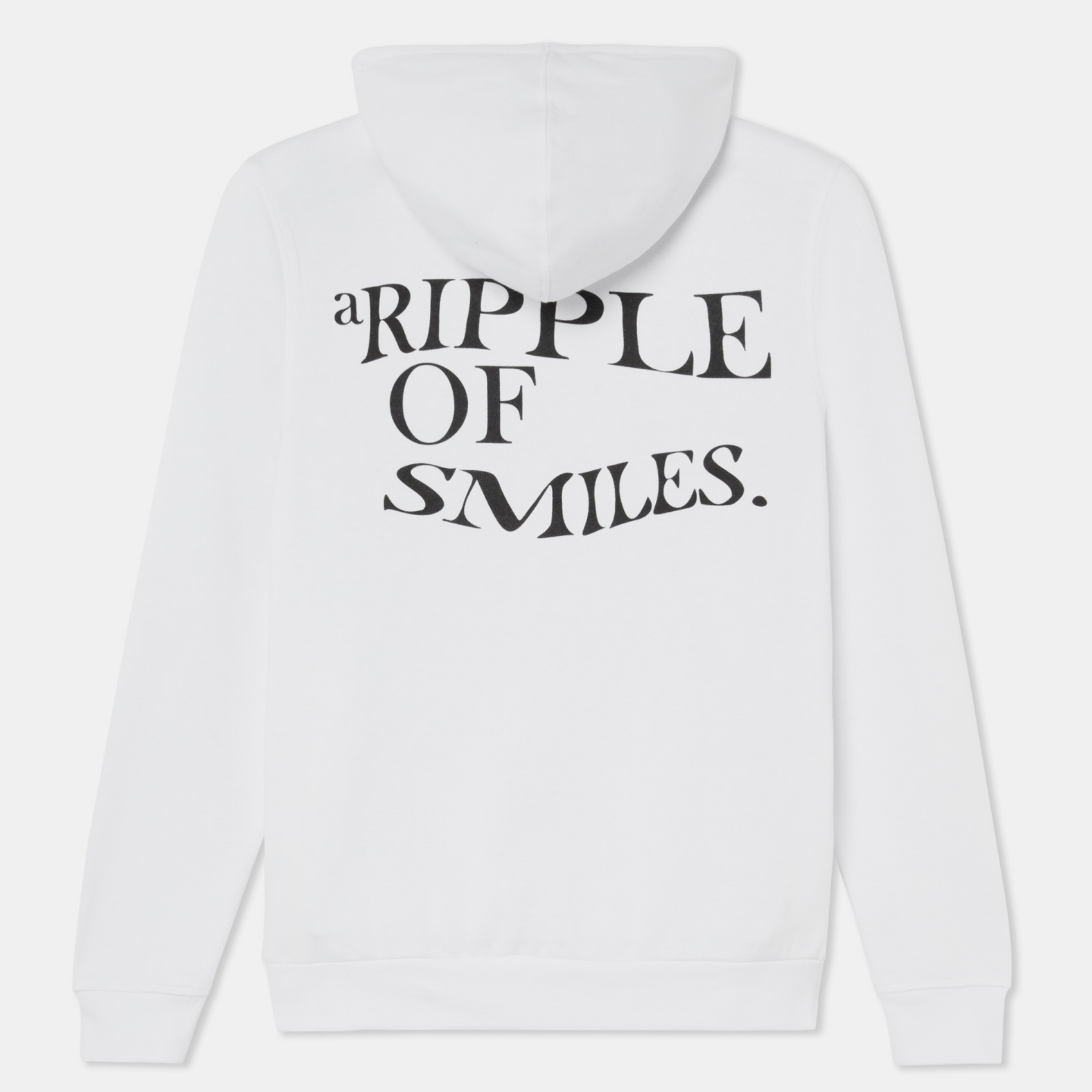 Sweatshirt Hoodie White with Logo Organic Cotton Back