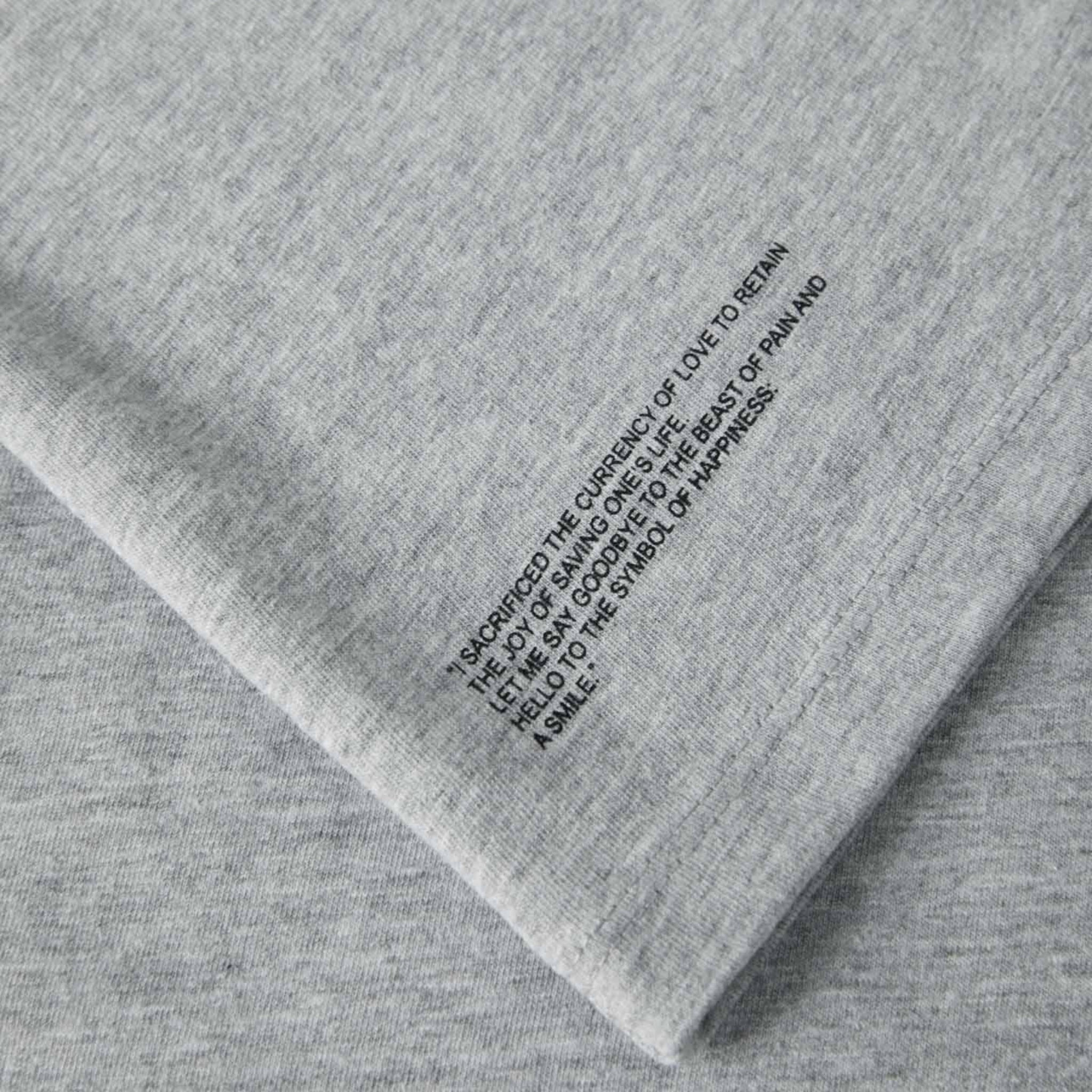 T-shirt middle crop grey big logo details