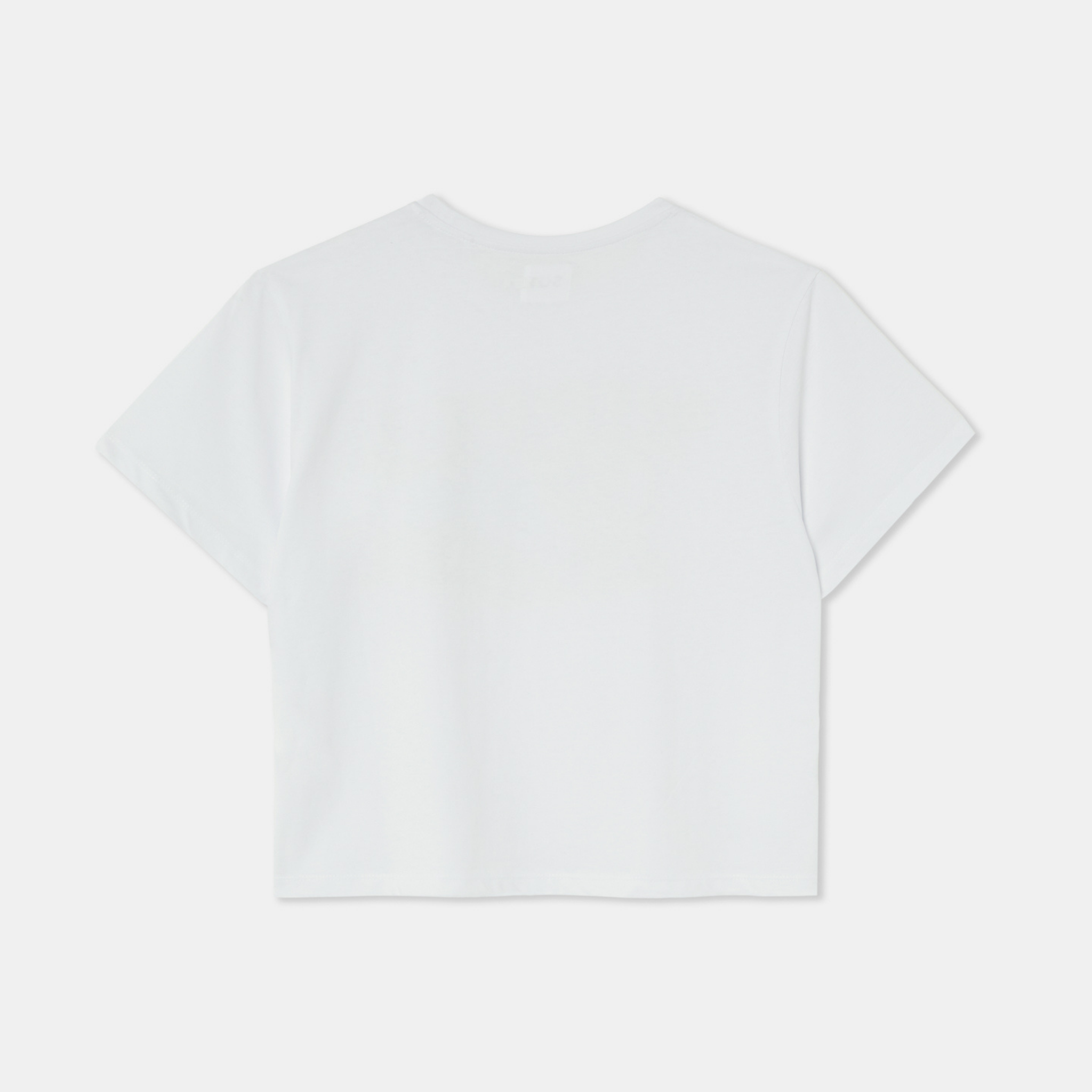 T-shirt middle crop white back