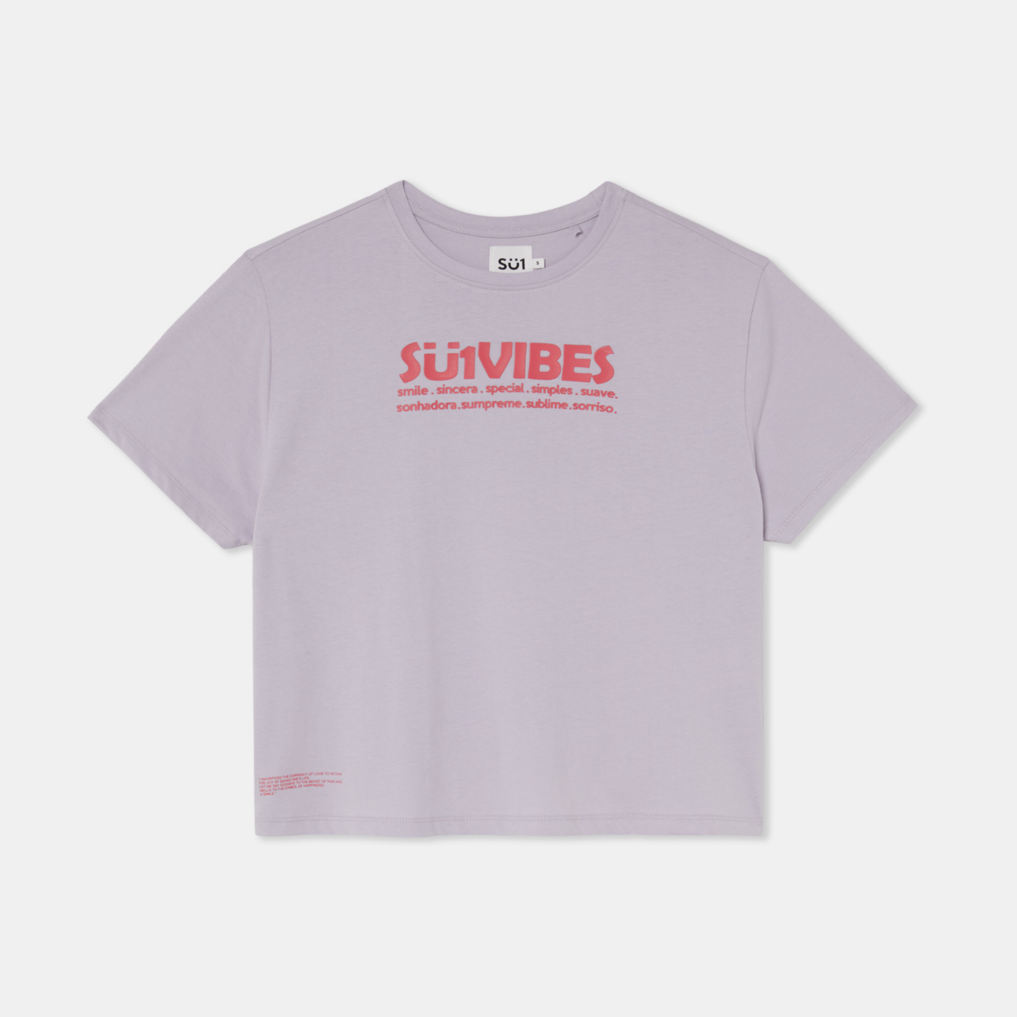 T-shirt middle crop pink medium logo front