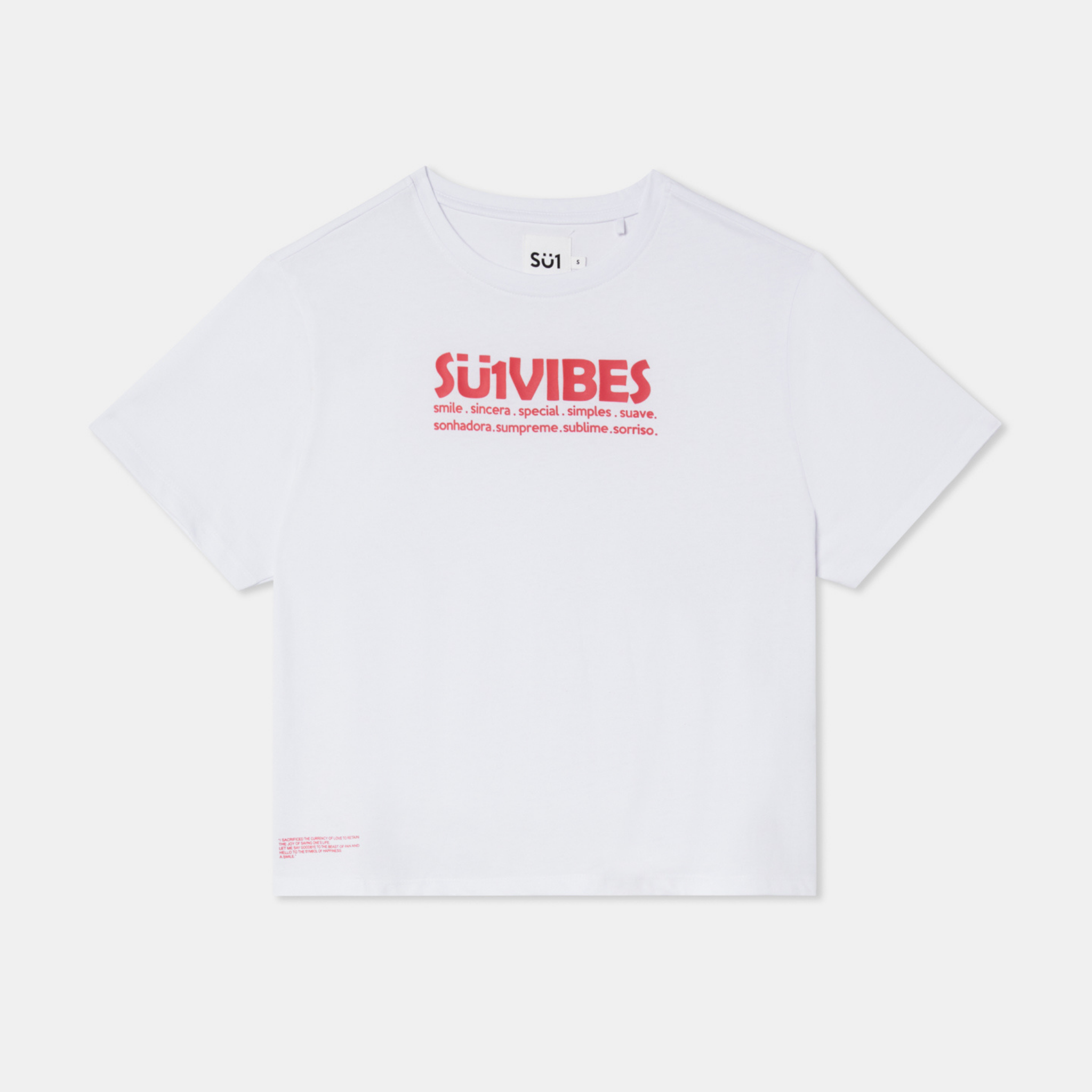 T-shirt middle crop white medium logo front