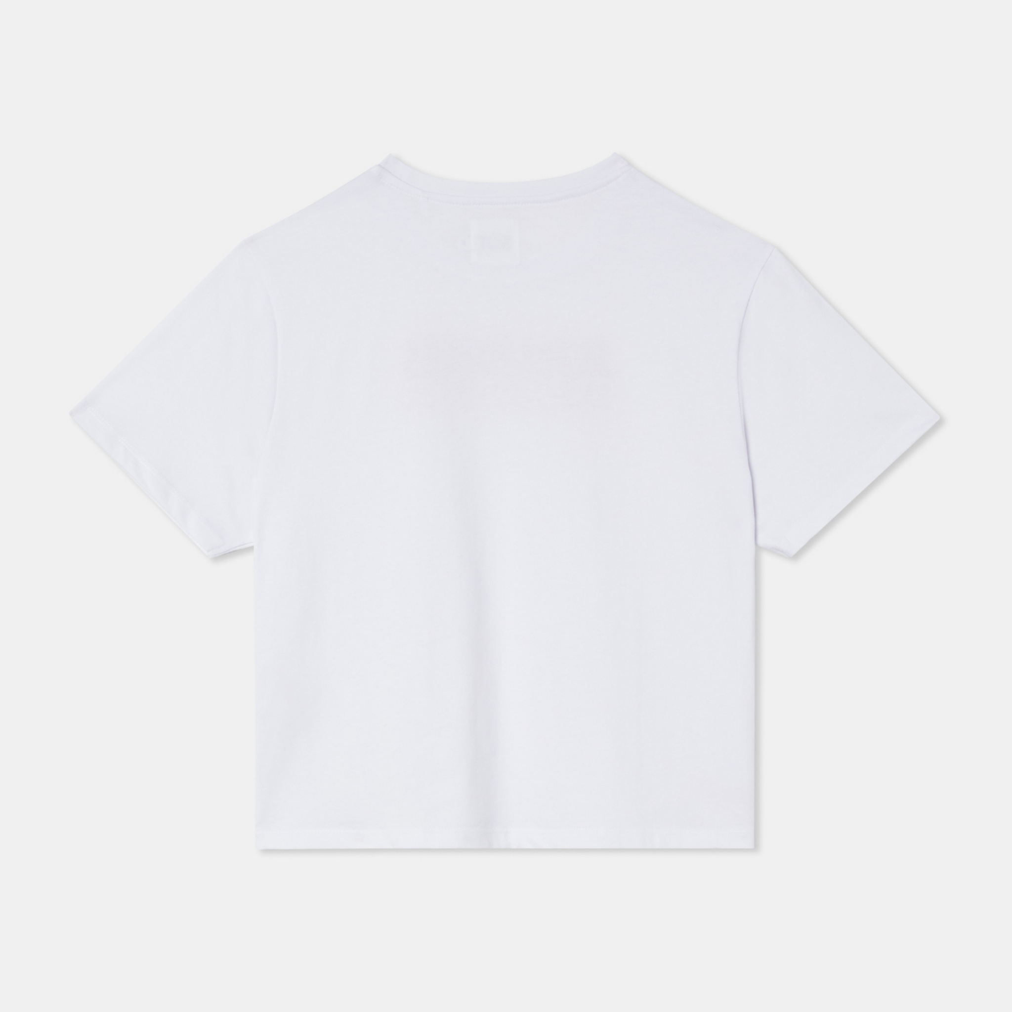 T-shirt middle crop white back