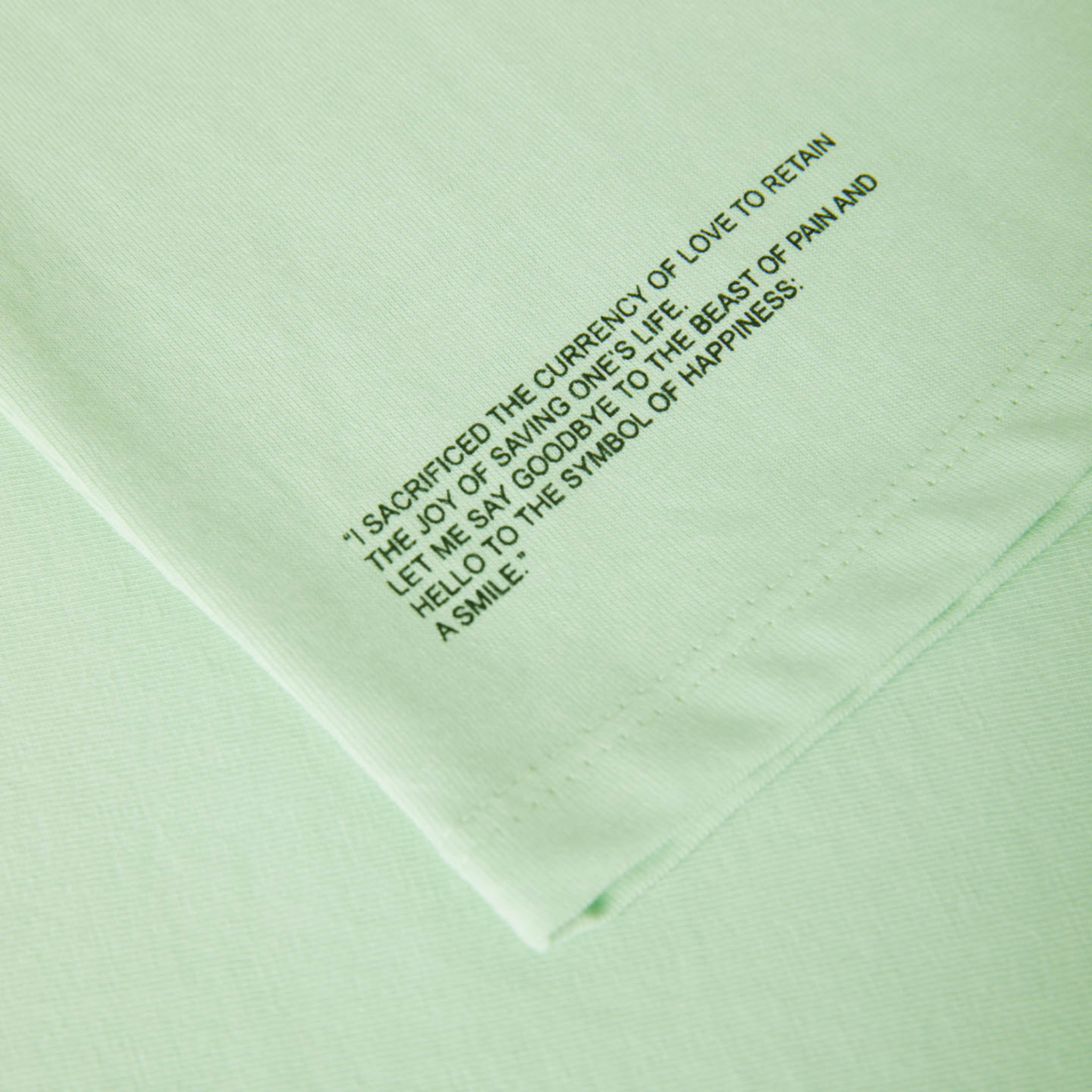 T-shirt middle crop mint small logo details
