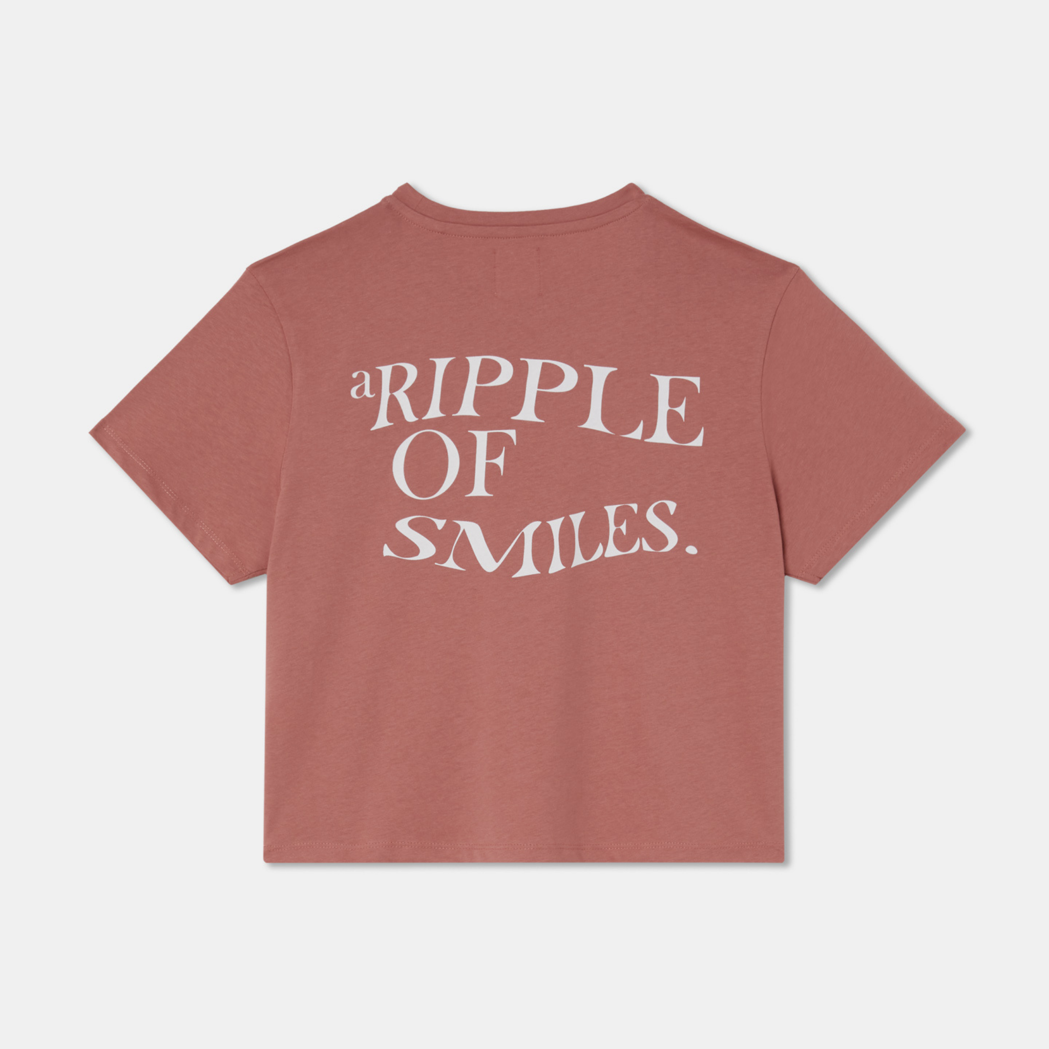 T-shirt middle crop pink big logo back