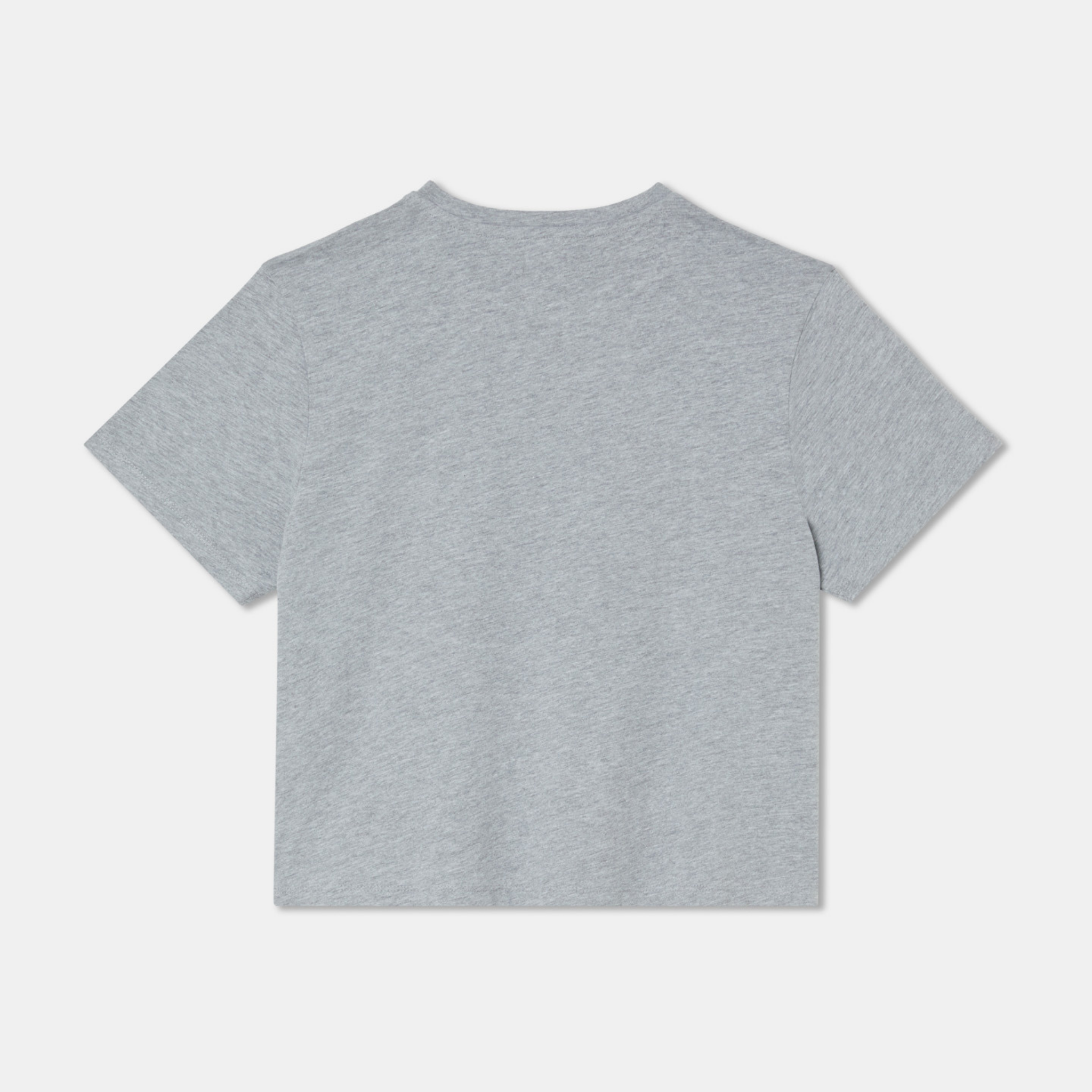 Mid Crop T-shirt Grey Back
