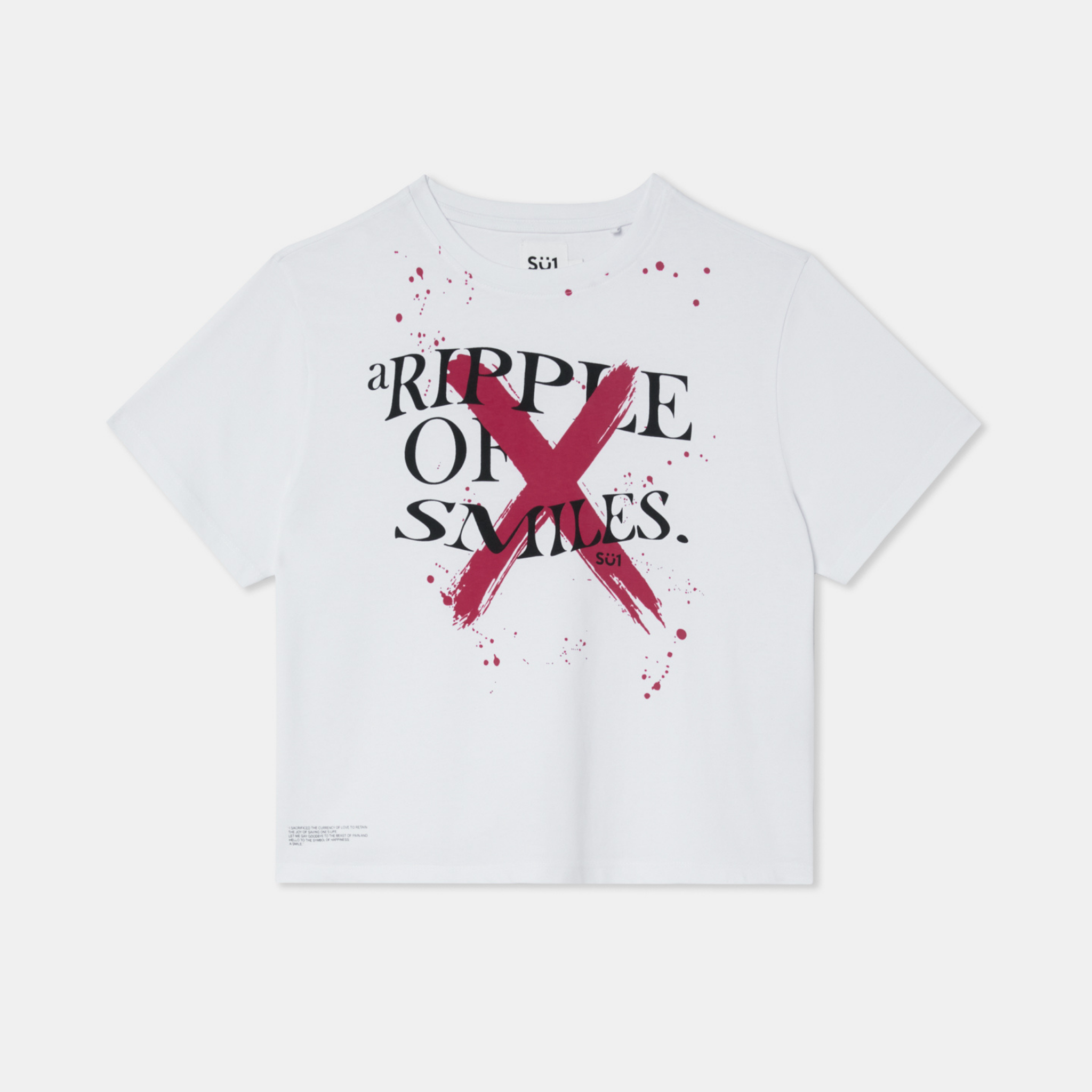 Mid Crop T-shirt Big Logo X White Front