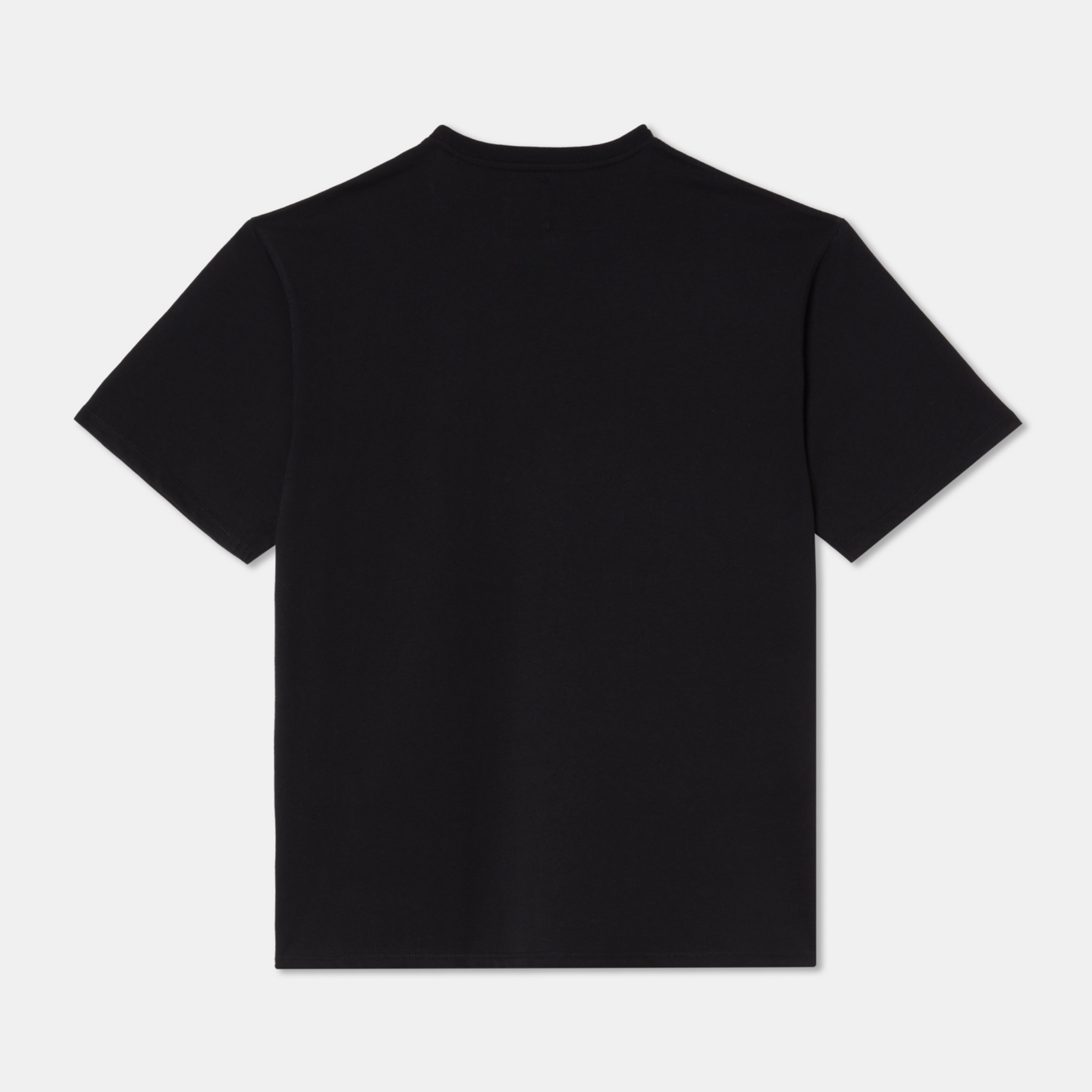 T-shirt Oversized Loose Fit Black Plain Su1 Back