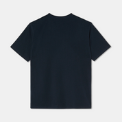 T-shirt Oversized Loose Fit Dark Blue Plain Su1 Back