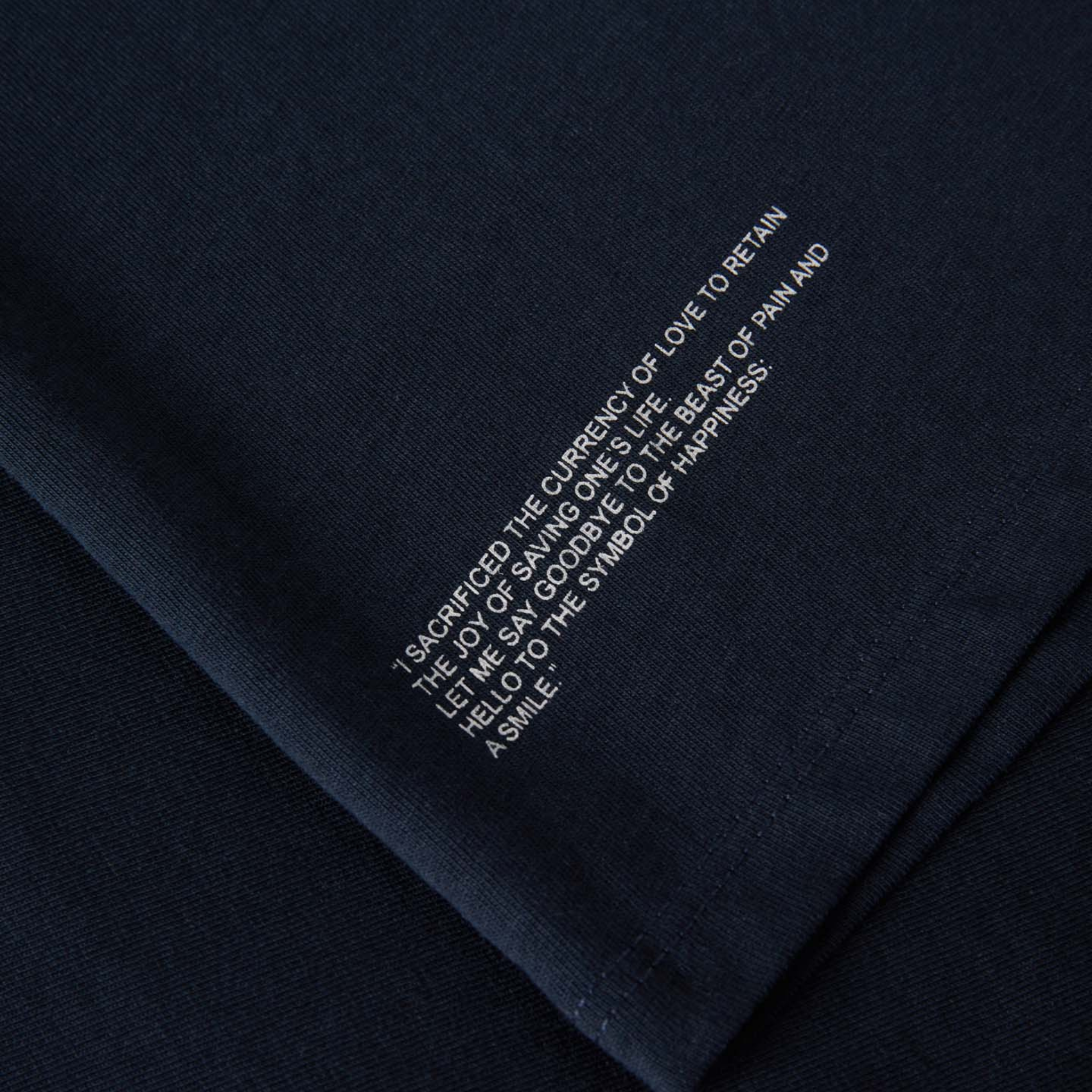 T-shirt Oversized Loose Fit Dark Blue Plain Su1 Details