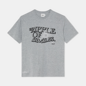 T-shirt Oversized Loose Fit Grey Big Logo Check Su1 Front