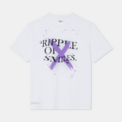 T-shirt Oversized Loose Fit White X Logo Big Logo Front
