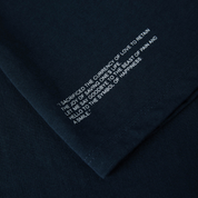 Oversized Dark Blue T-shirt Big Logo Cities Details