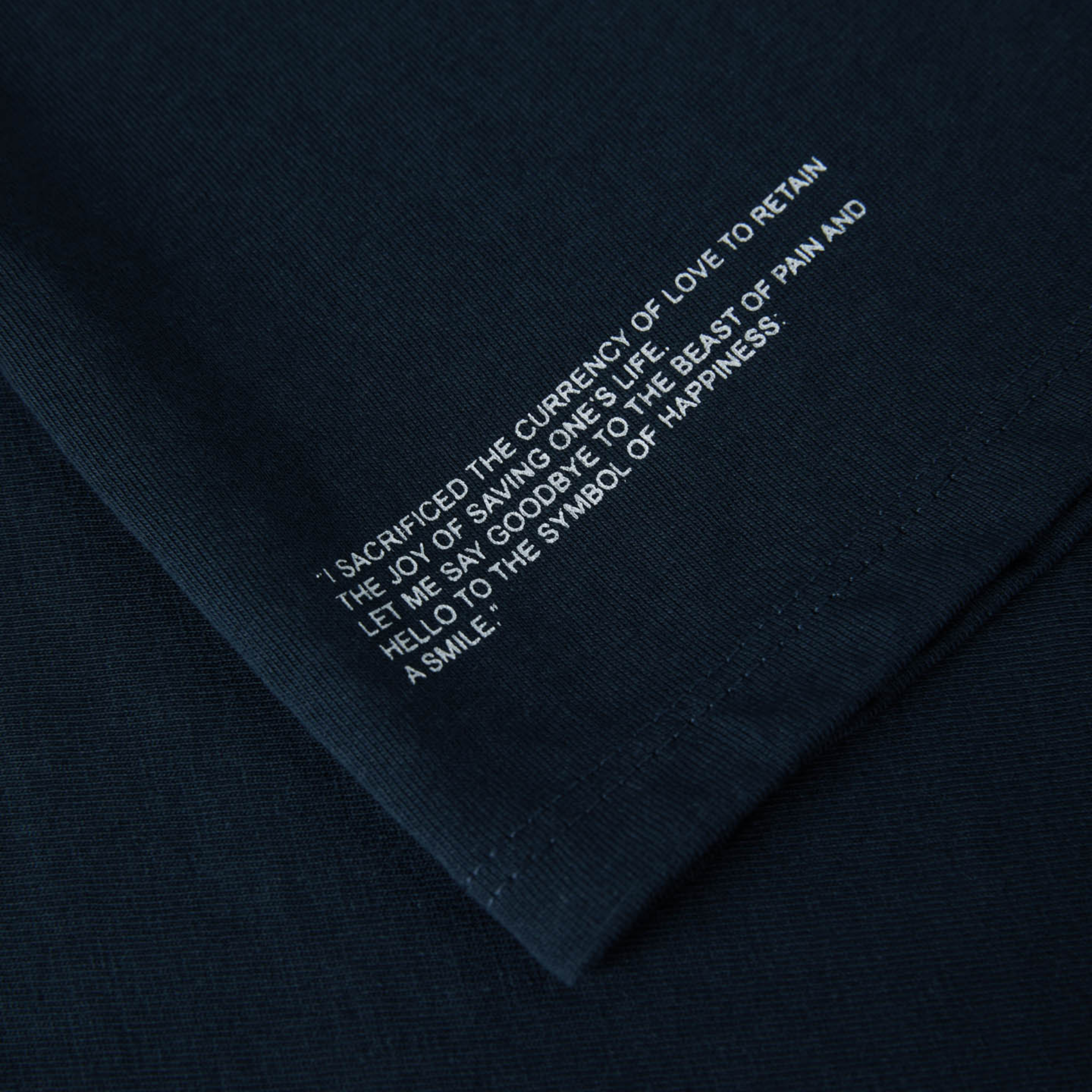 Oversized Dark Blue T-shirt Big Logo Cities Details