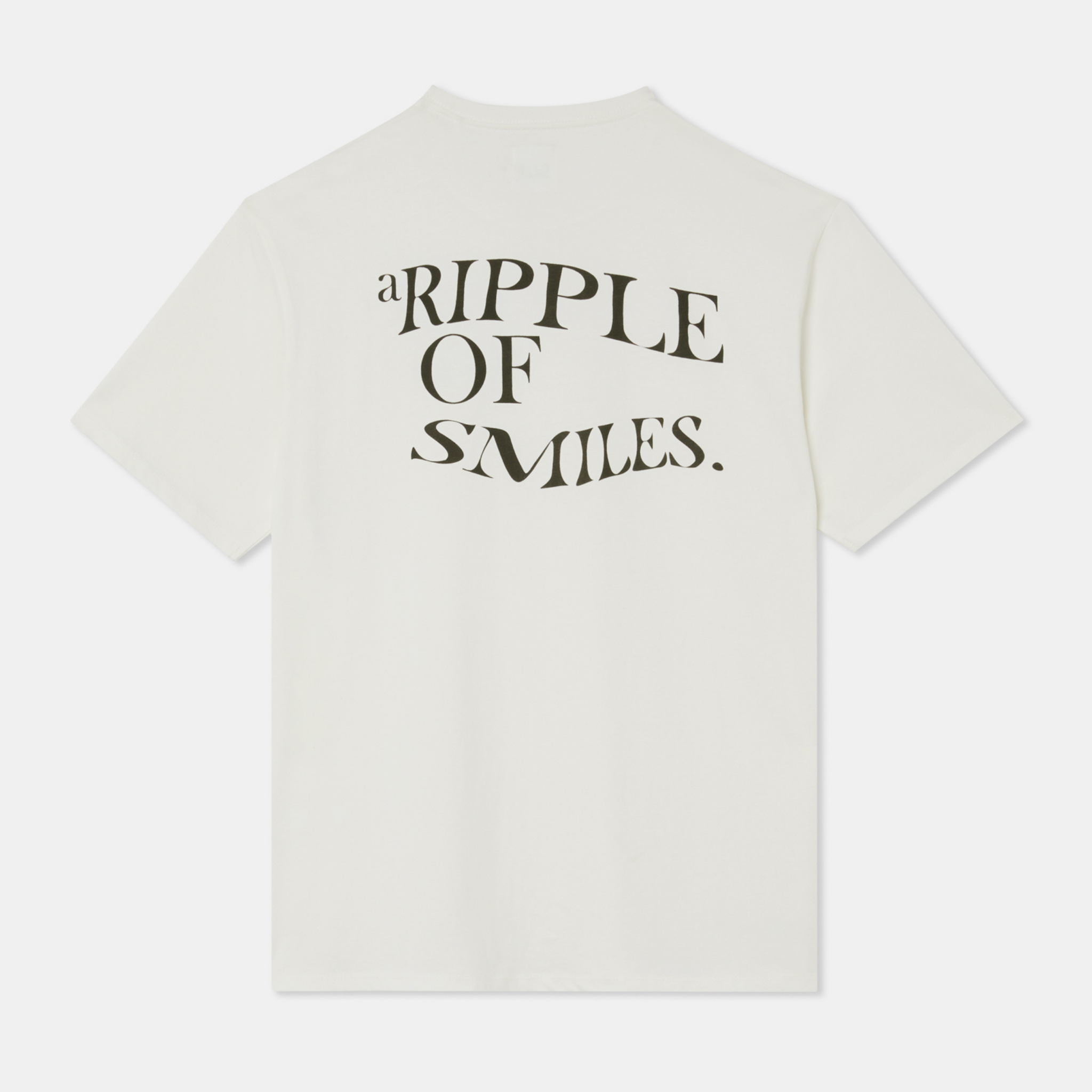 Regular Fit T-shirt Beige Big Logo Back