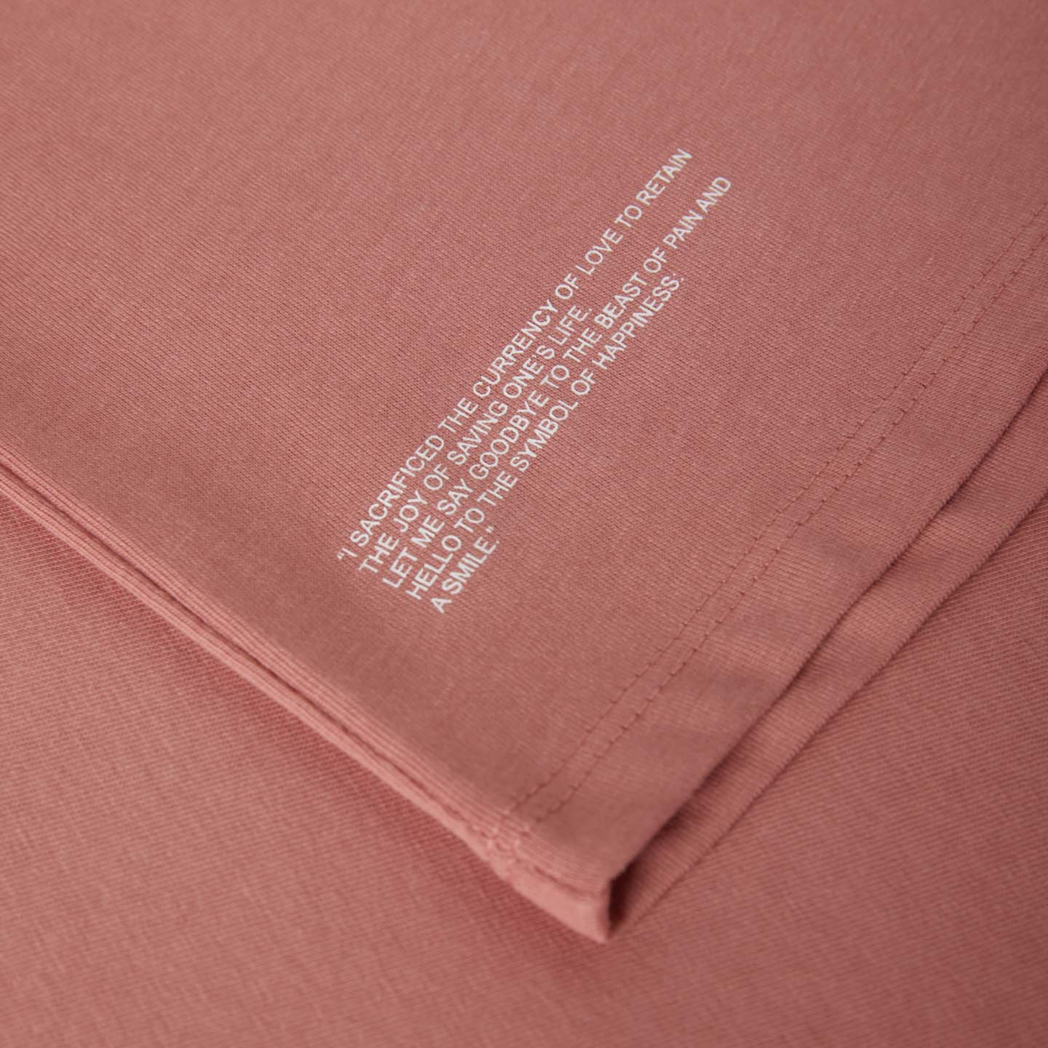 Regular Fit T-shirt Pink Sentence Details