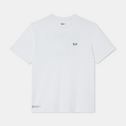 Oversized White T-shirt Small Logo Su1 Front