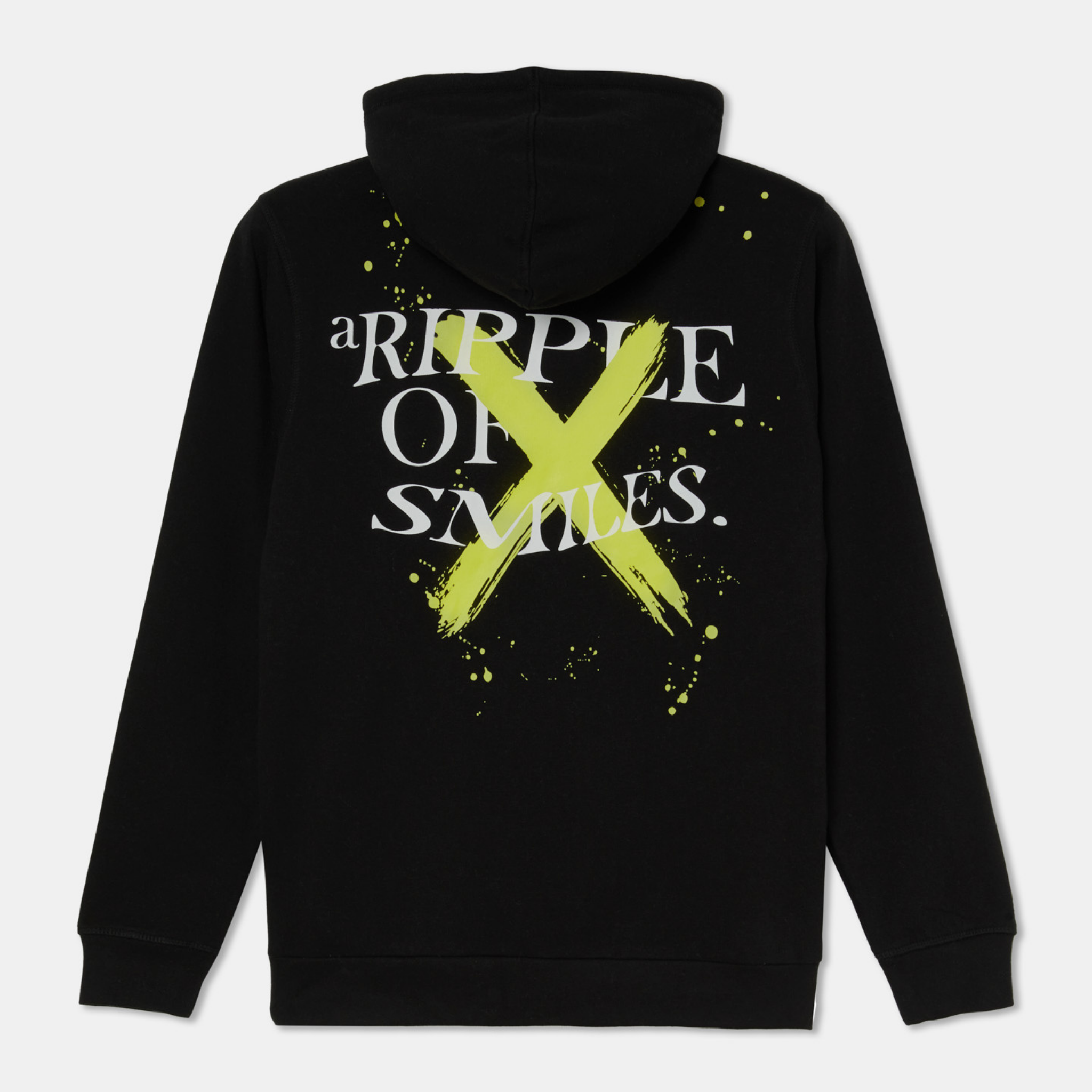 Sweatshirt Hoodie Black with Logo Organic Cotton Back