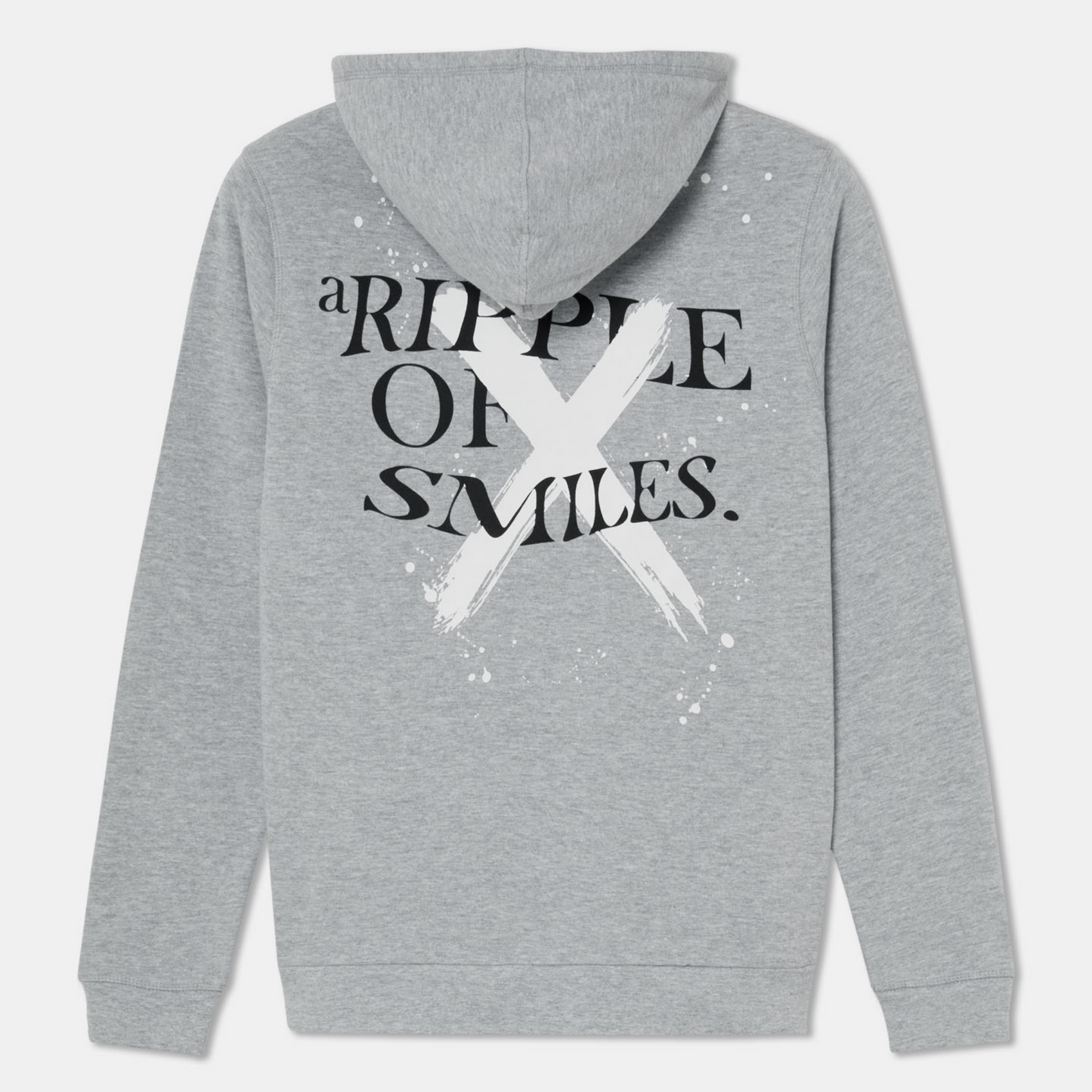 Sweatshirt Hoodie Grey with Logo Organic Cotton Back