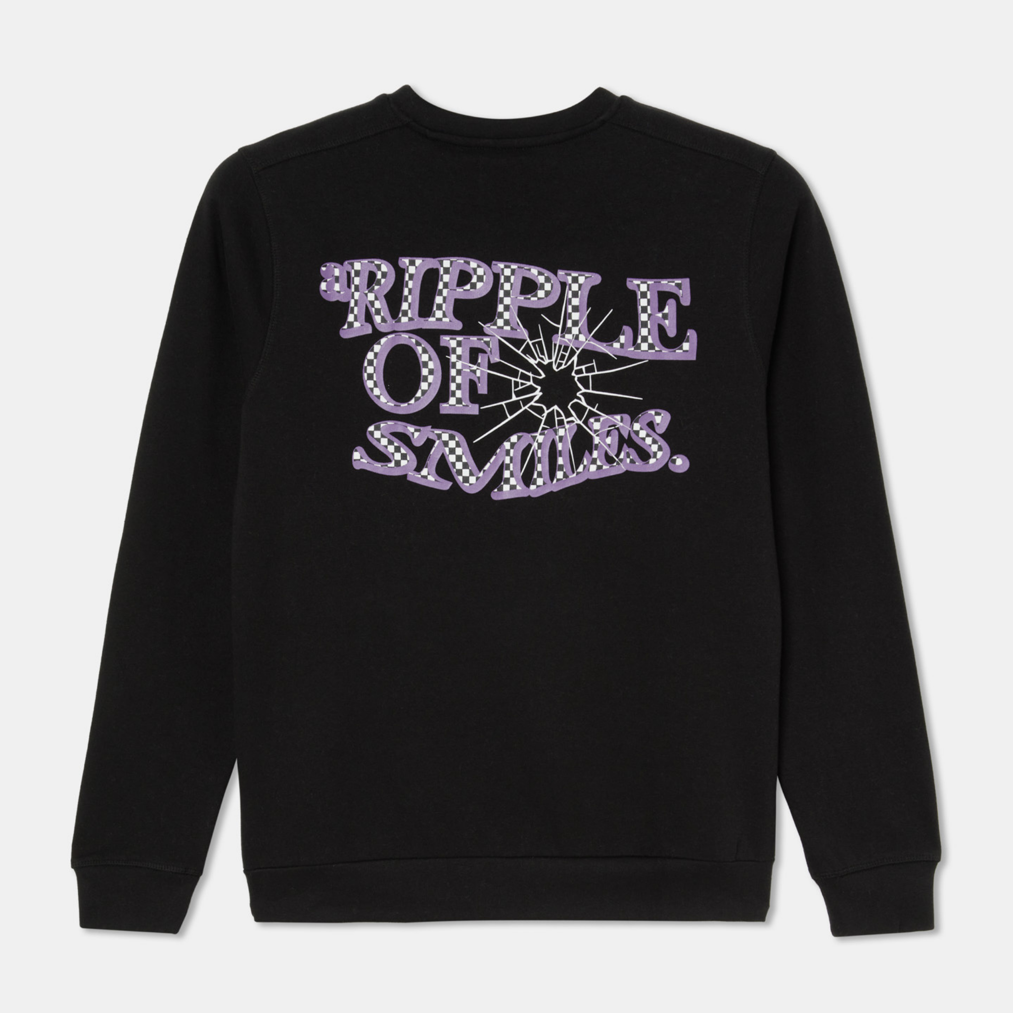 Sweatshirt Sweater Longsleeve Black with logo Back