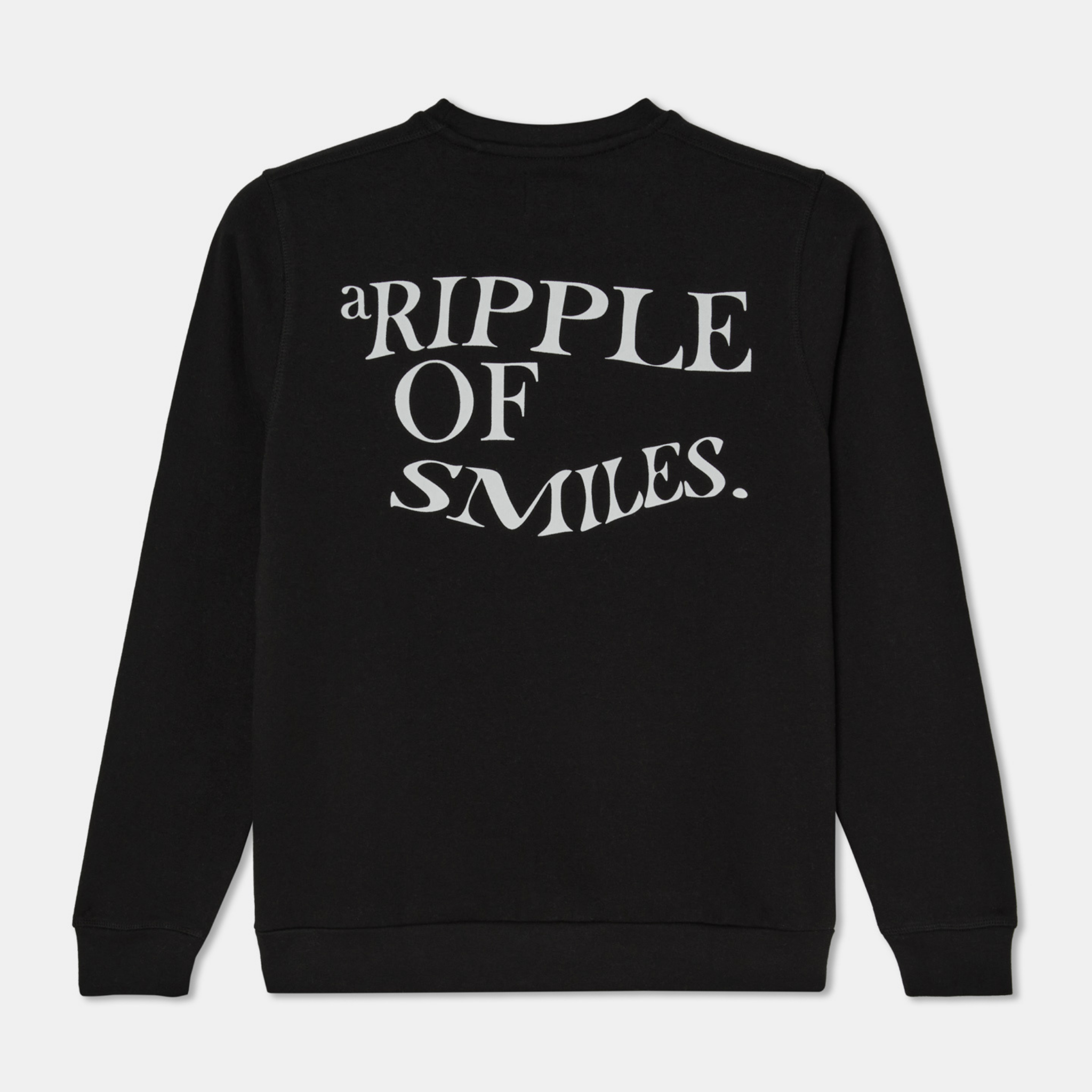 Sweatshirt Sweater Black with Logo Organic Cotton Back