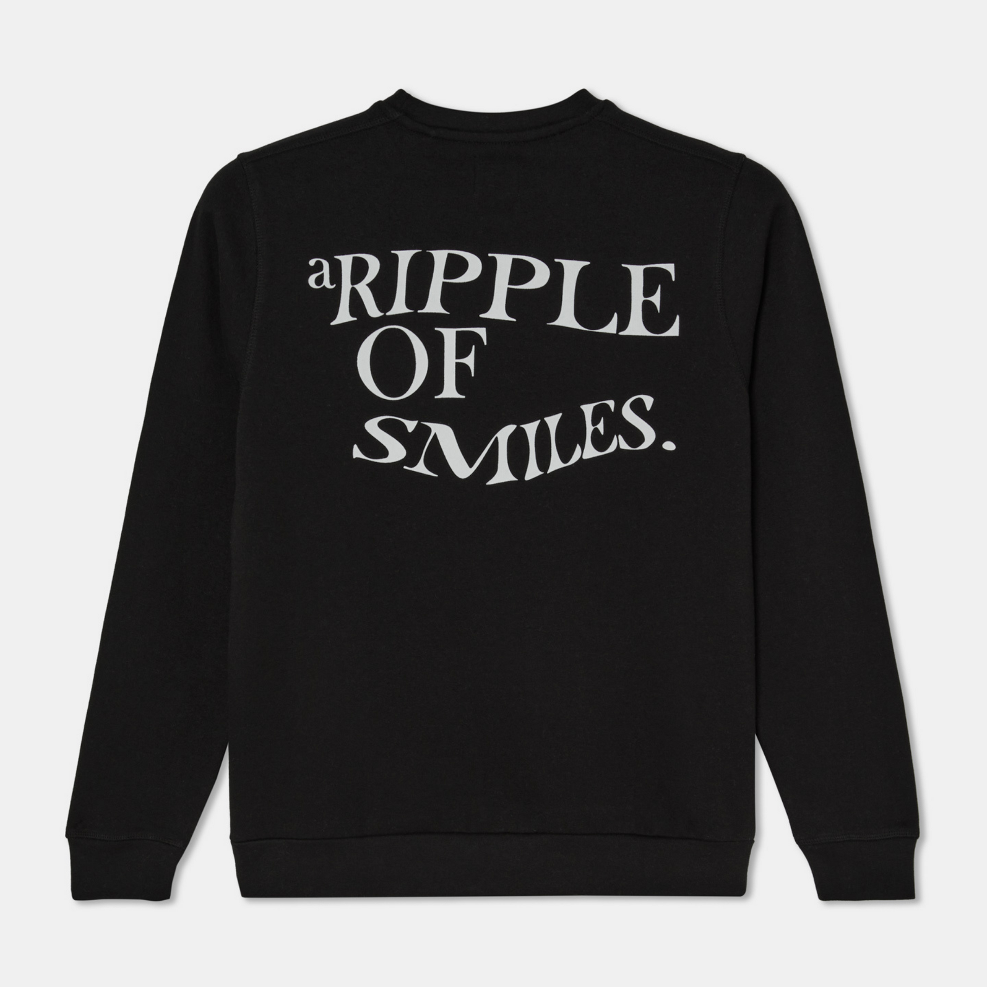 Sweatshirt Sweater Black with Logo Organic Cotton Back