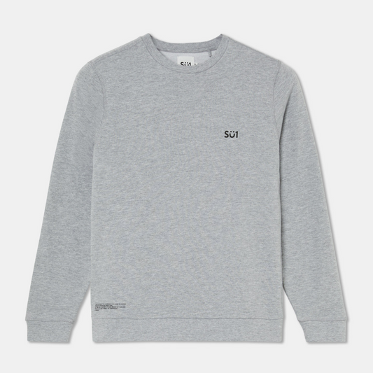 Sweatshirt Sweater Grey with Logo Organic Cotton Front