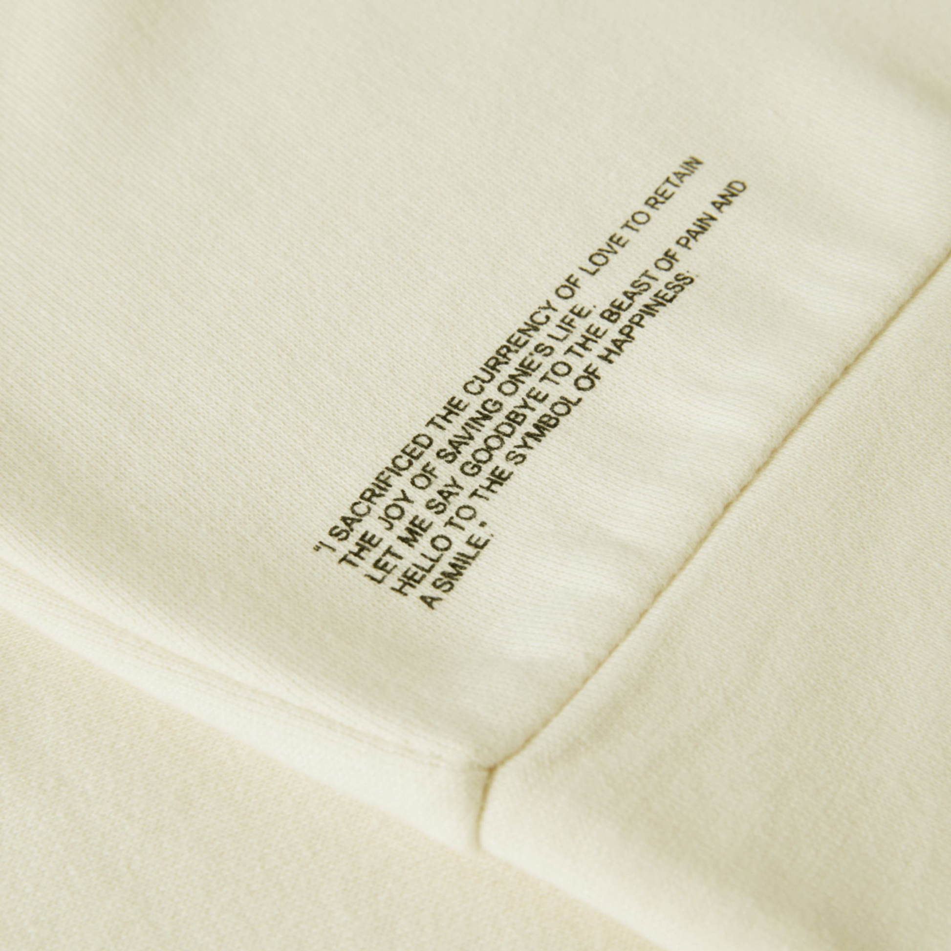 Sweatshirt Sweater Beige with Logo Organic Cotton Details