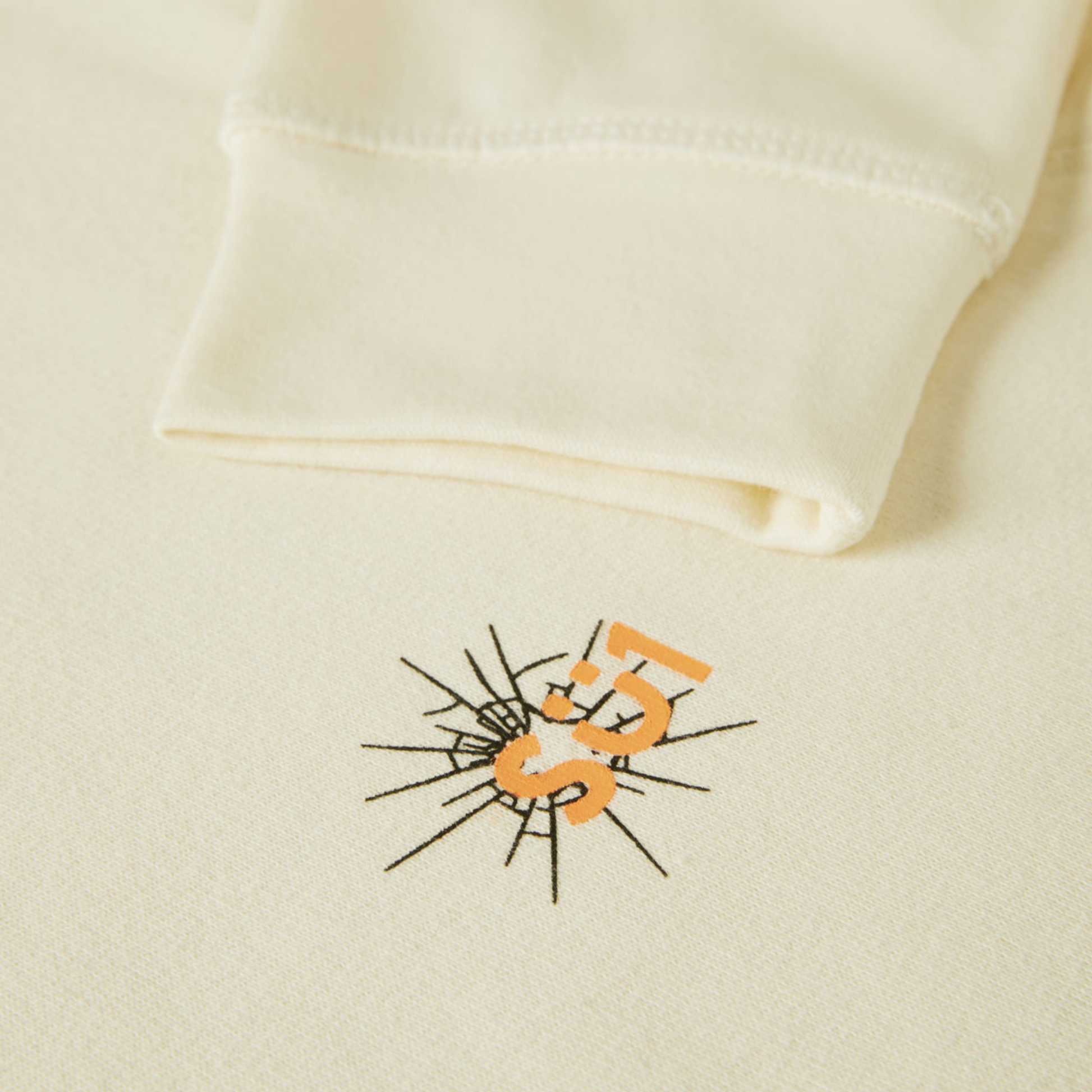 Sweatshirt Sweater Longsleeve Beige with logo Details
