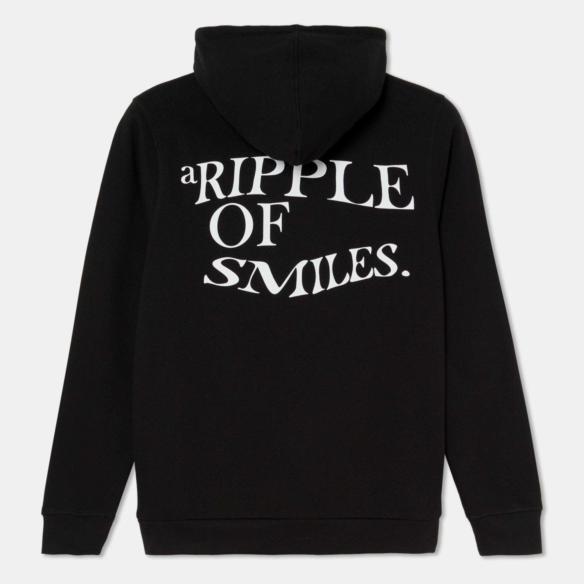Sweatshirt Hoodie Black with Logo Organic Cotton Back
