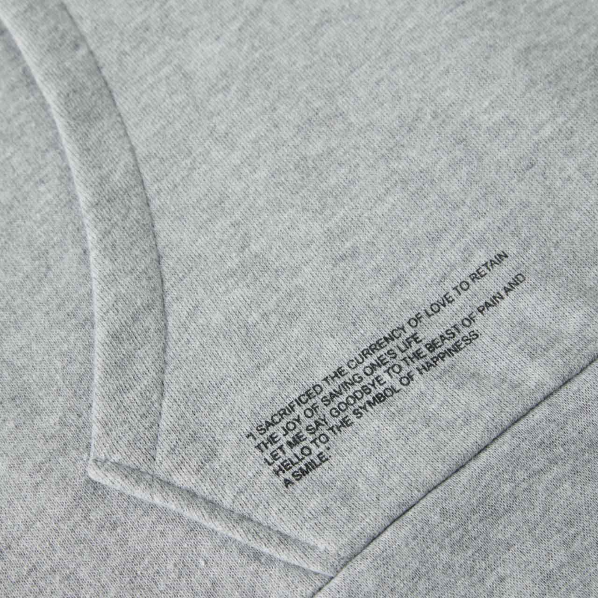 Sweatshirt Hoodie Grey with Logo Organic Cotton Details