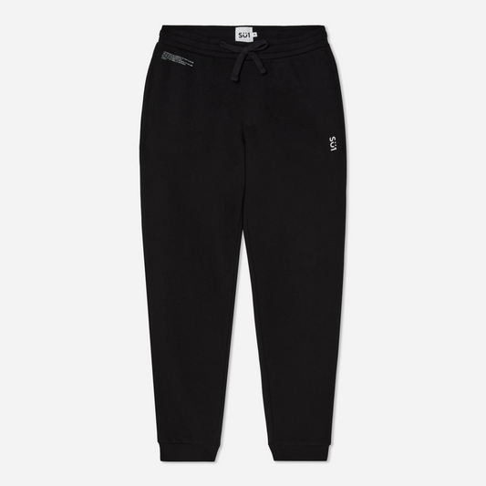 Organic Cotton Sport Trousers Pants Black Front