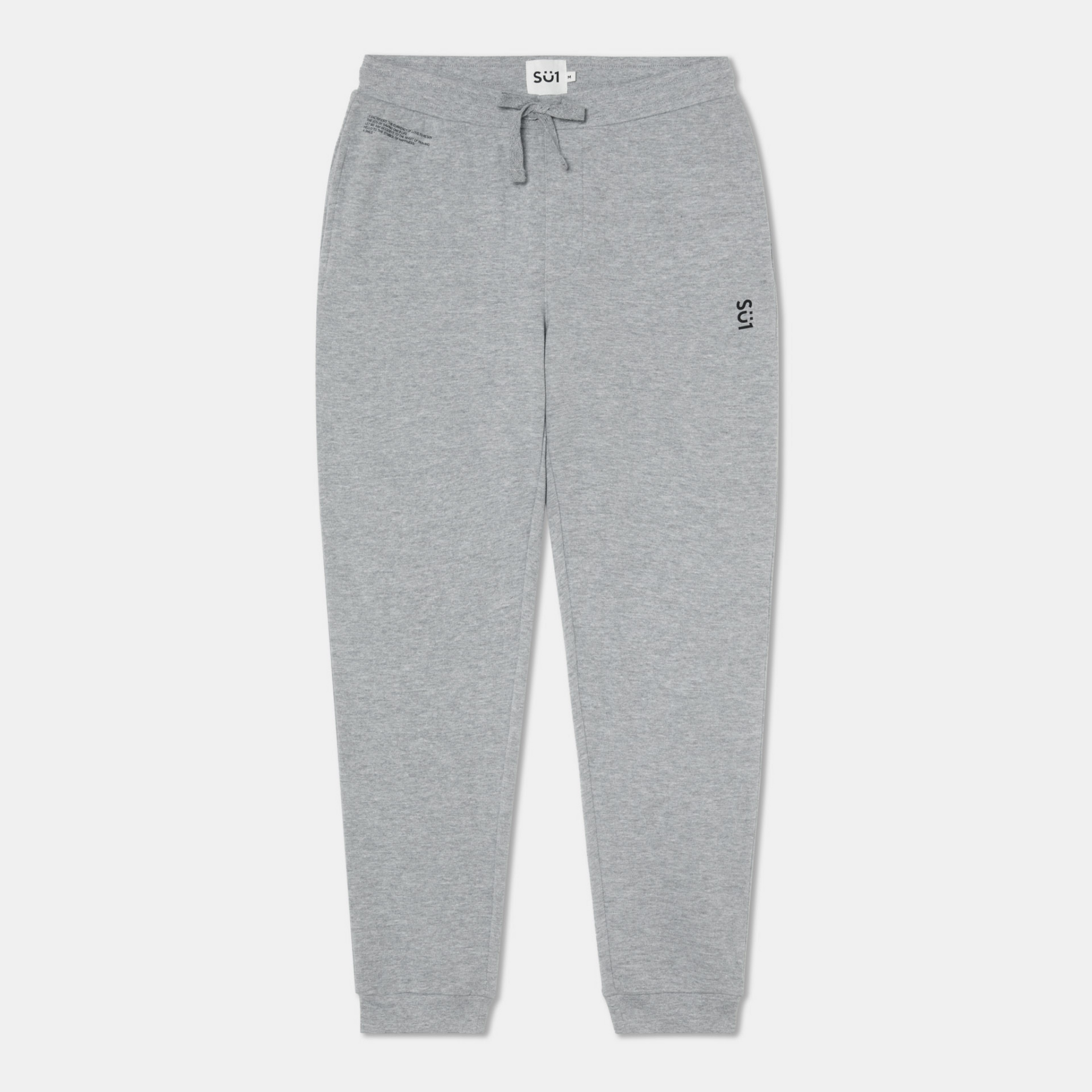 Organic Cotton Sport Trousers Pants Grey Front