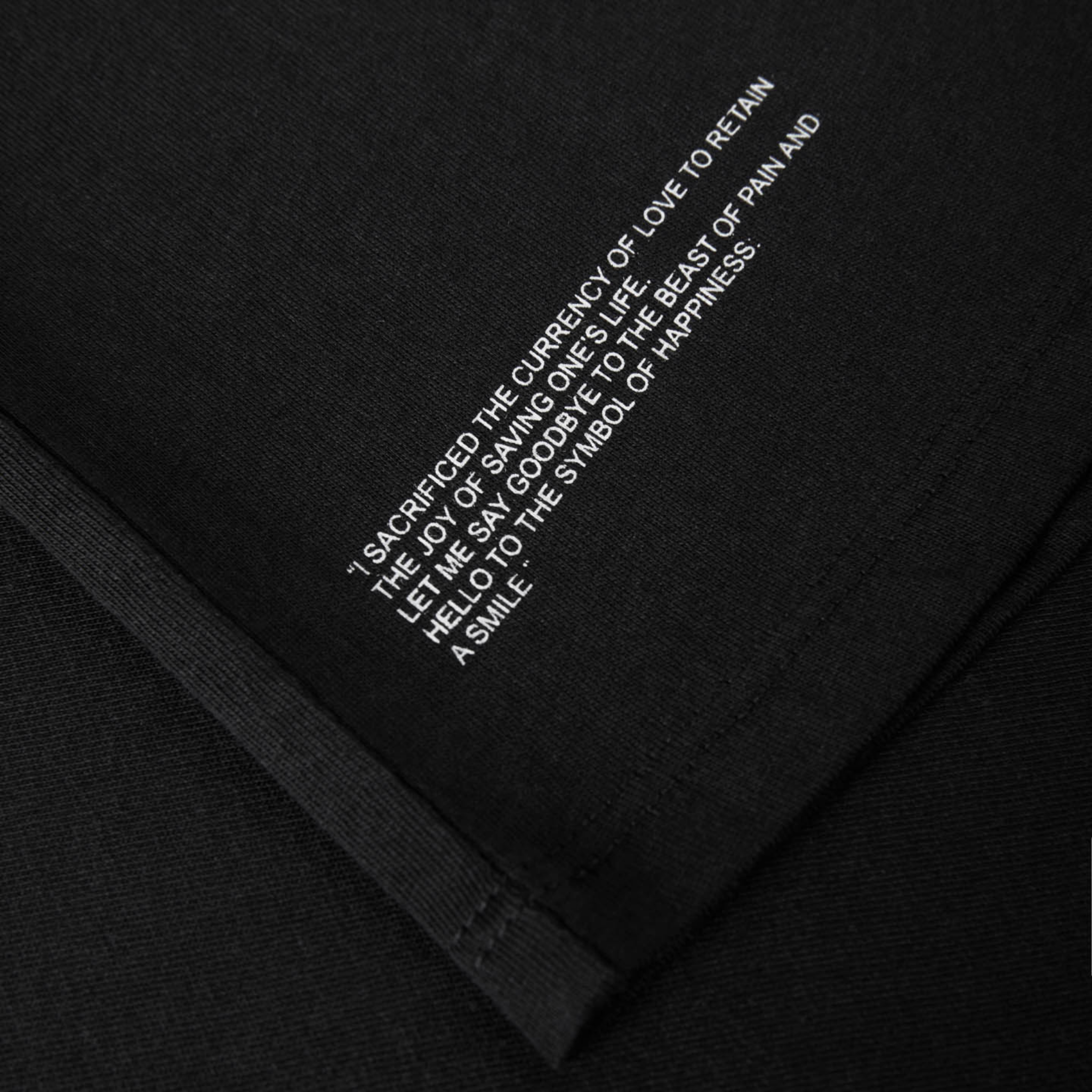 T-shirt middle crop black details