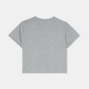 T-shirt middle crop grey back