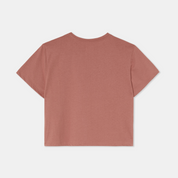 T-shirt middle crop pink back