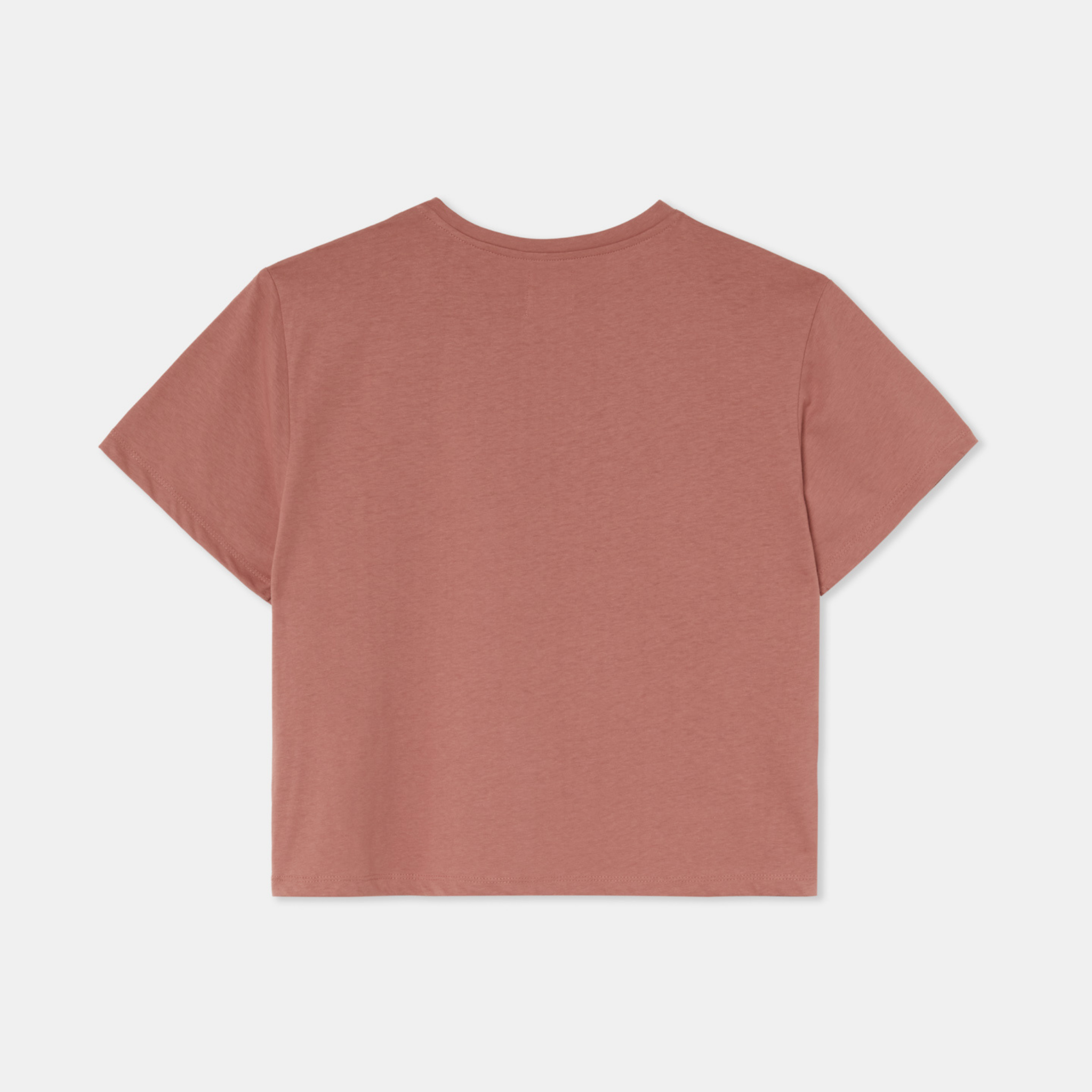 T-shirt middle crop pink back
