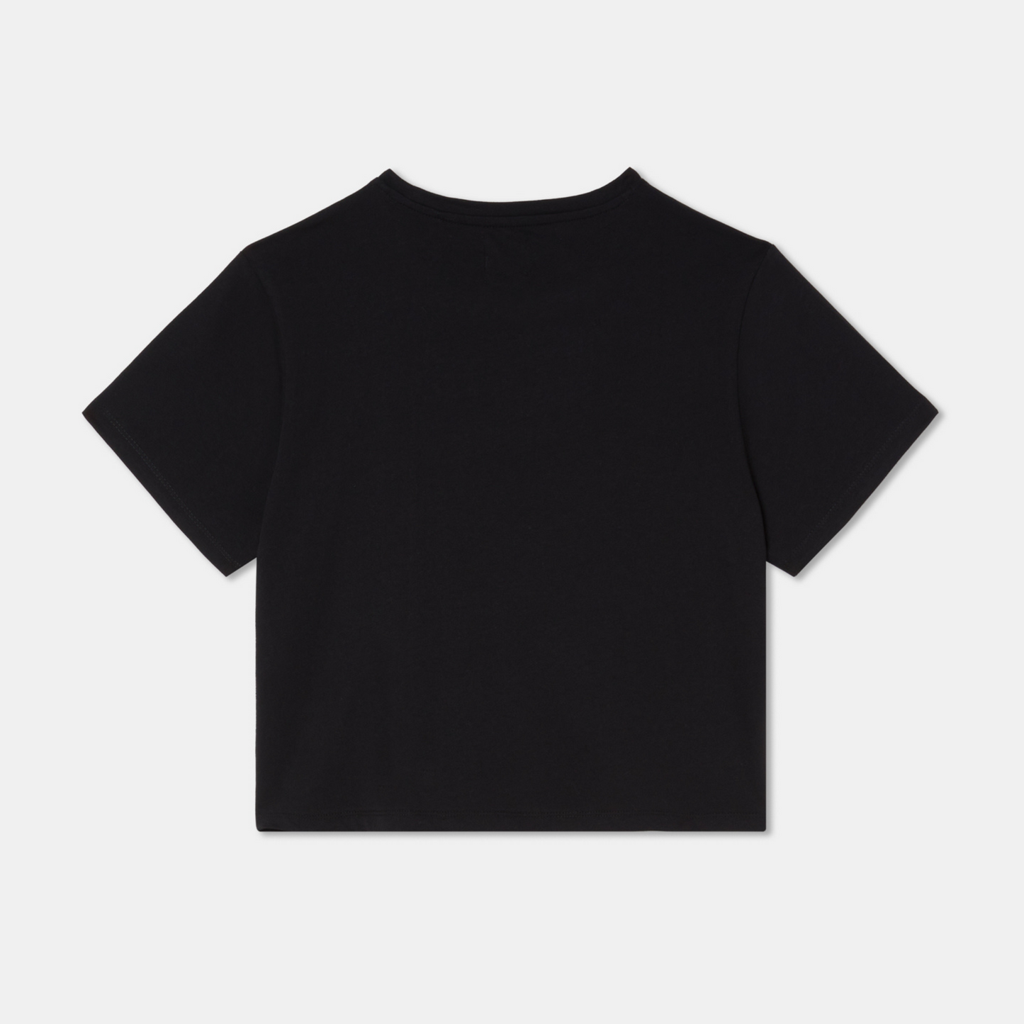 T-shirt middle crop black back