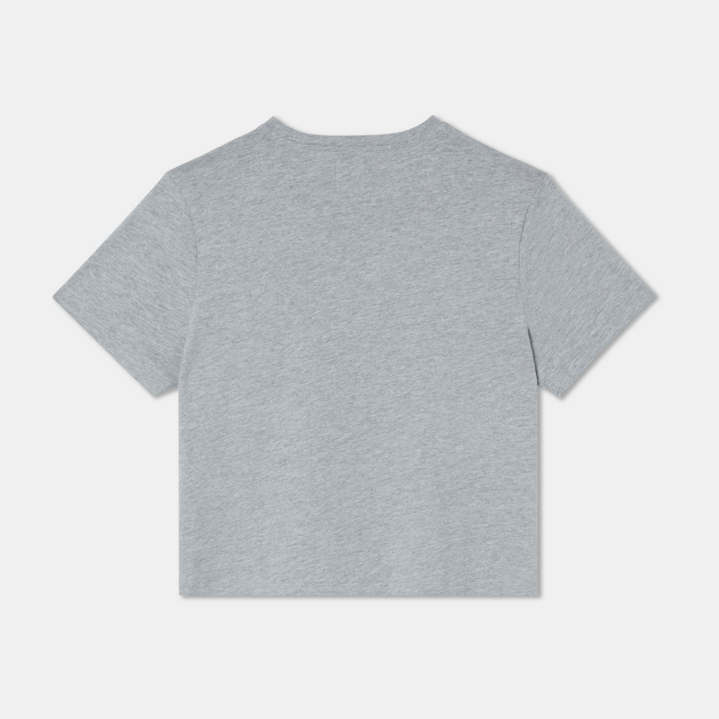 T-shirt middle crop grey back