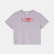 T-shirt middle crop pink medium logo front