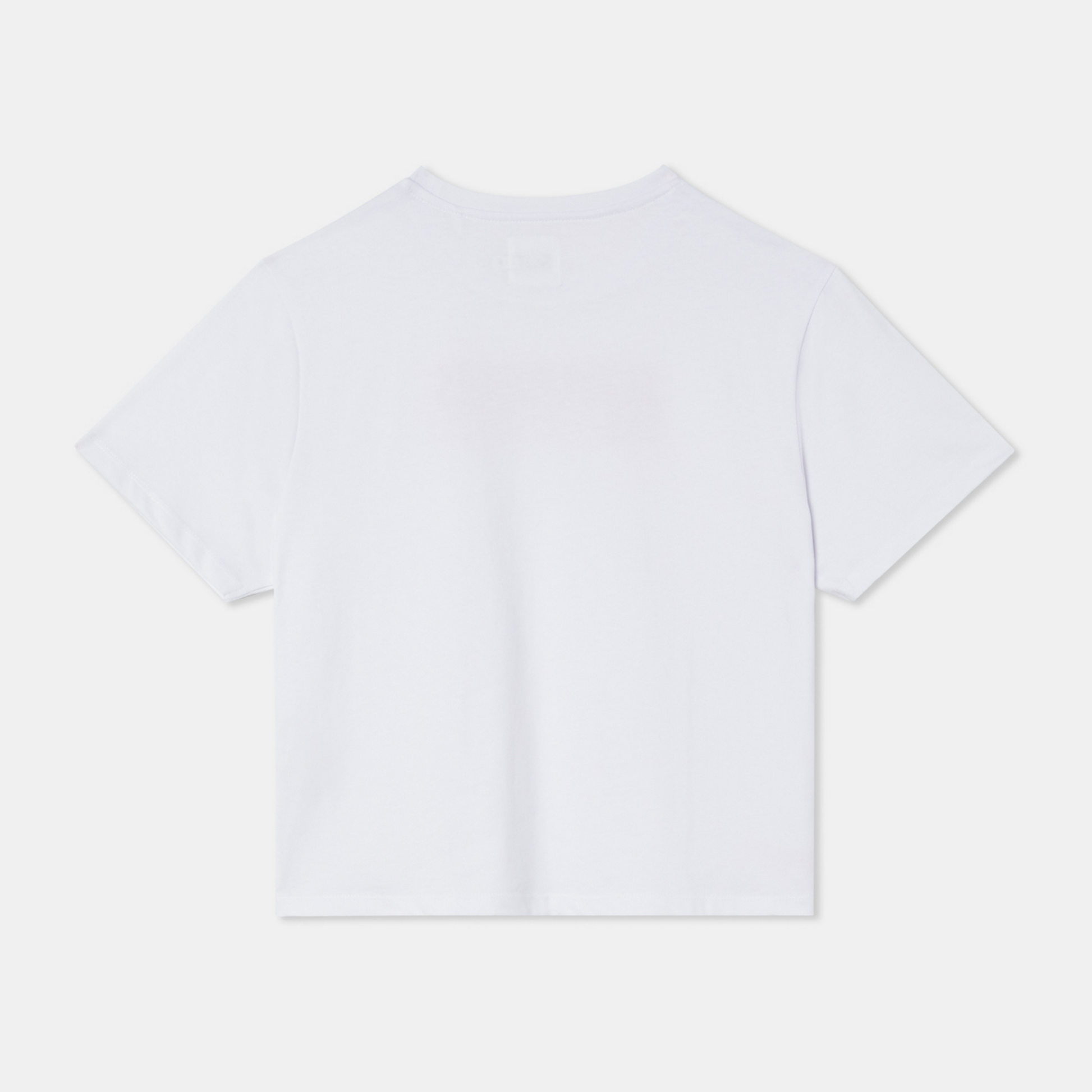T-shirt middle crop white back