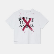 Mid Crop T-shirt Big Logo X White Front