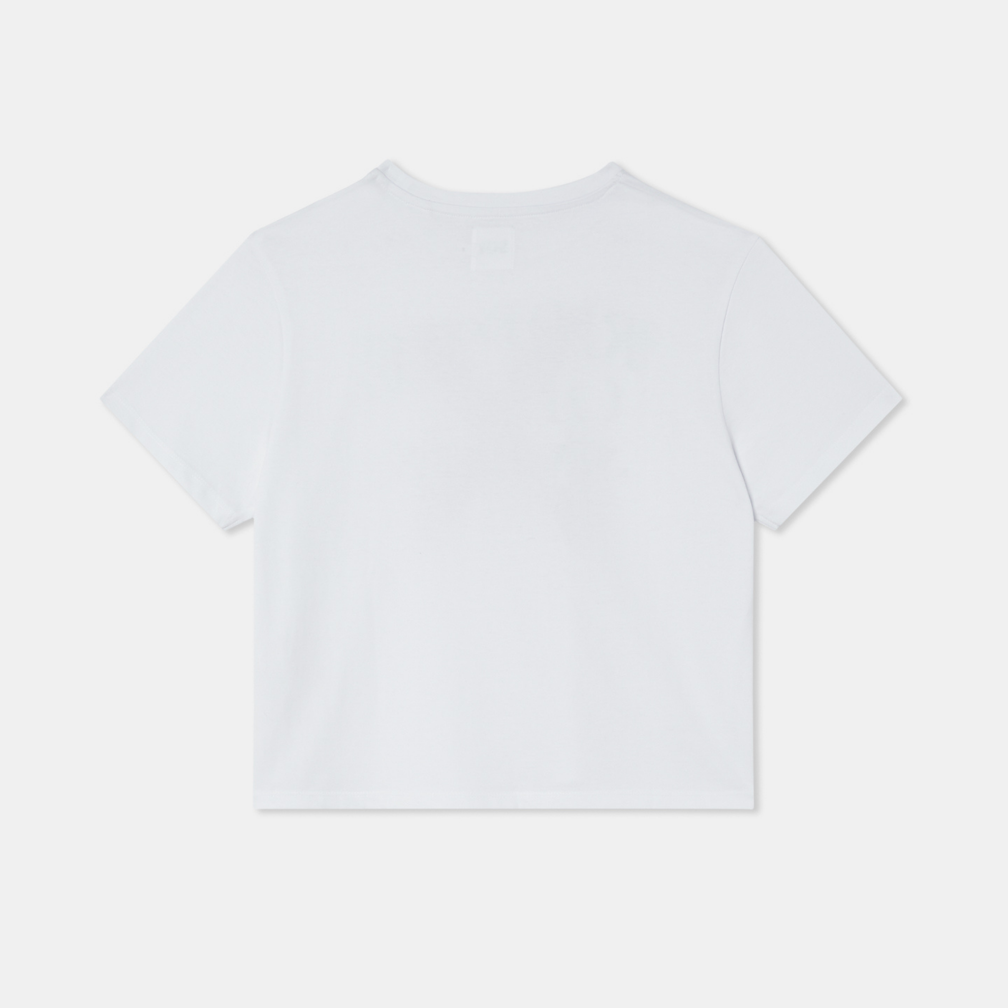 Mid Crop T-shirt White Back