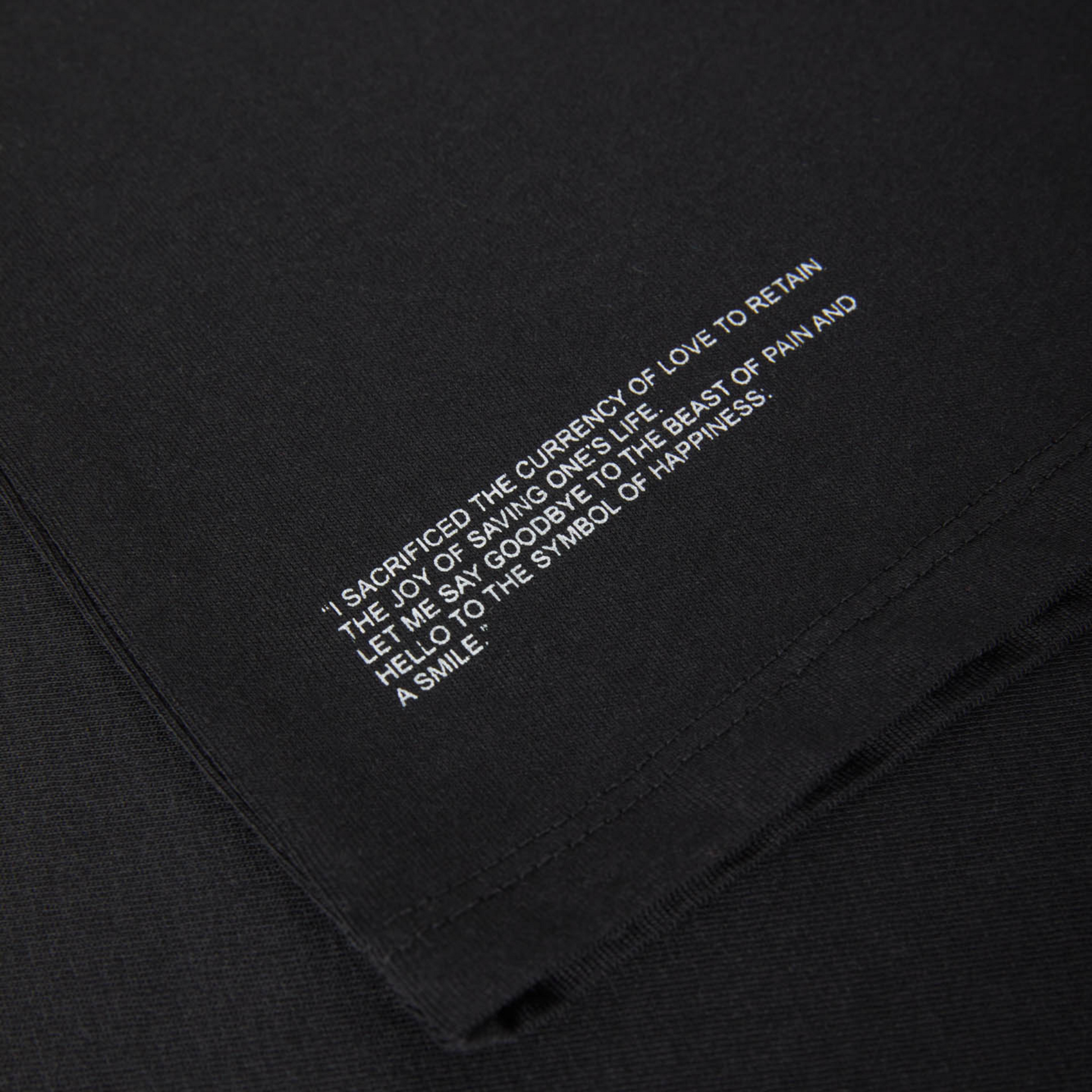 Black Oversized Loose Fit T-shirt Plain details